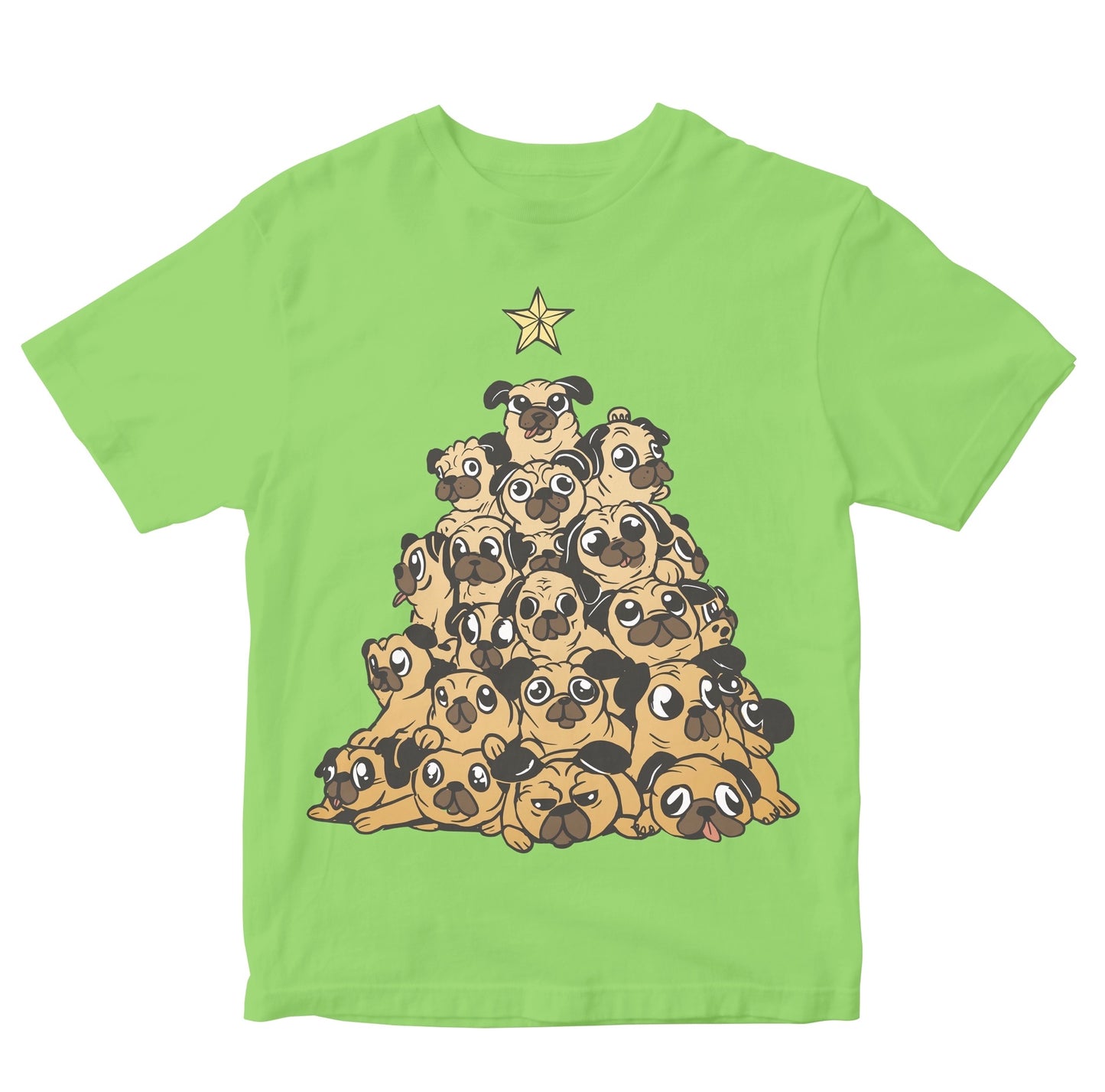 A Christmas Tree Of Pugs Kids