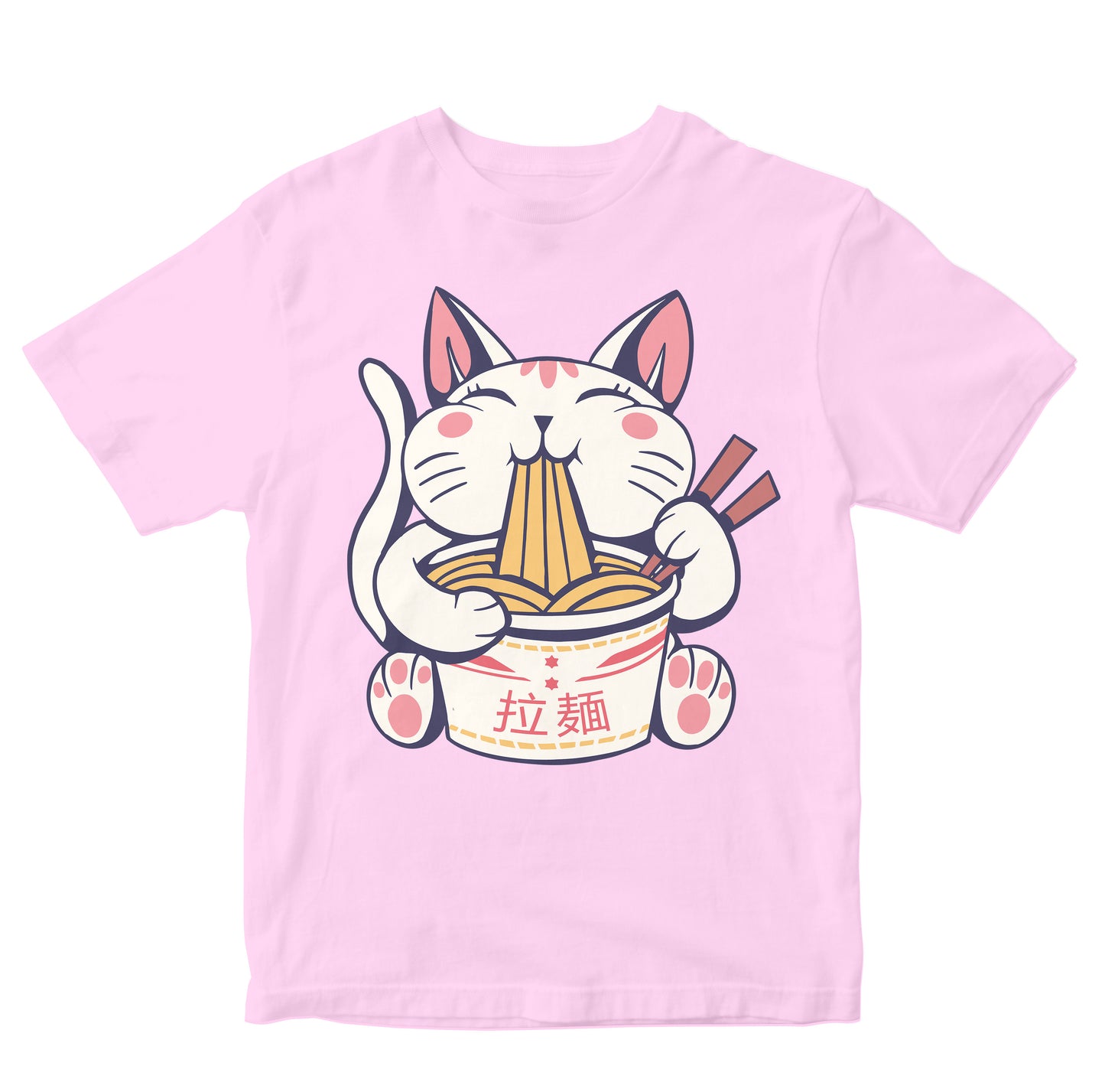 Cuddly Cat Eating Ramen Kids