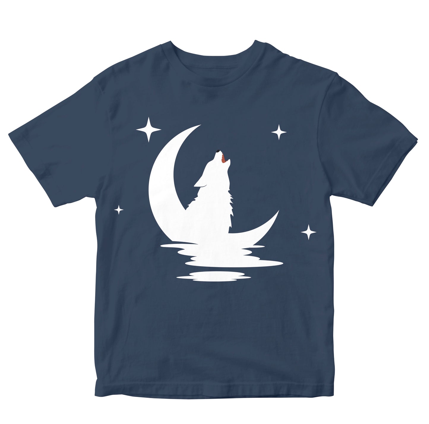 Illustration Of Wolf With Moon Toddler