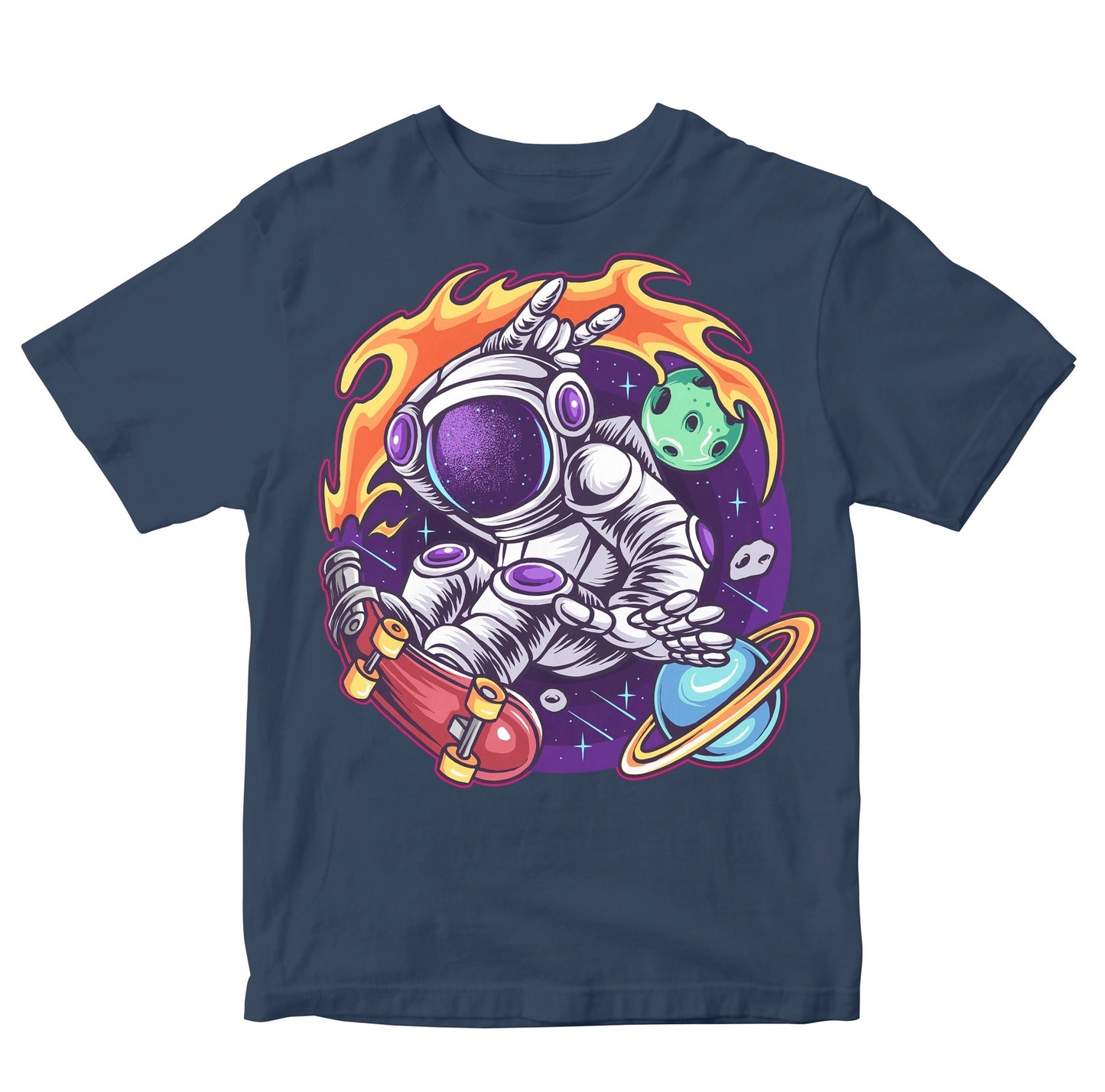 Astronaut Skateboarding In Space TIme Toddler