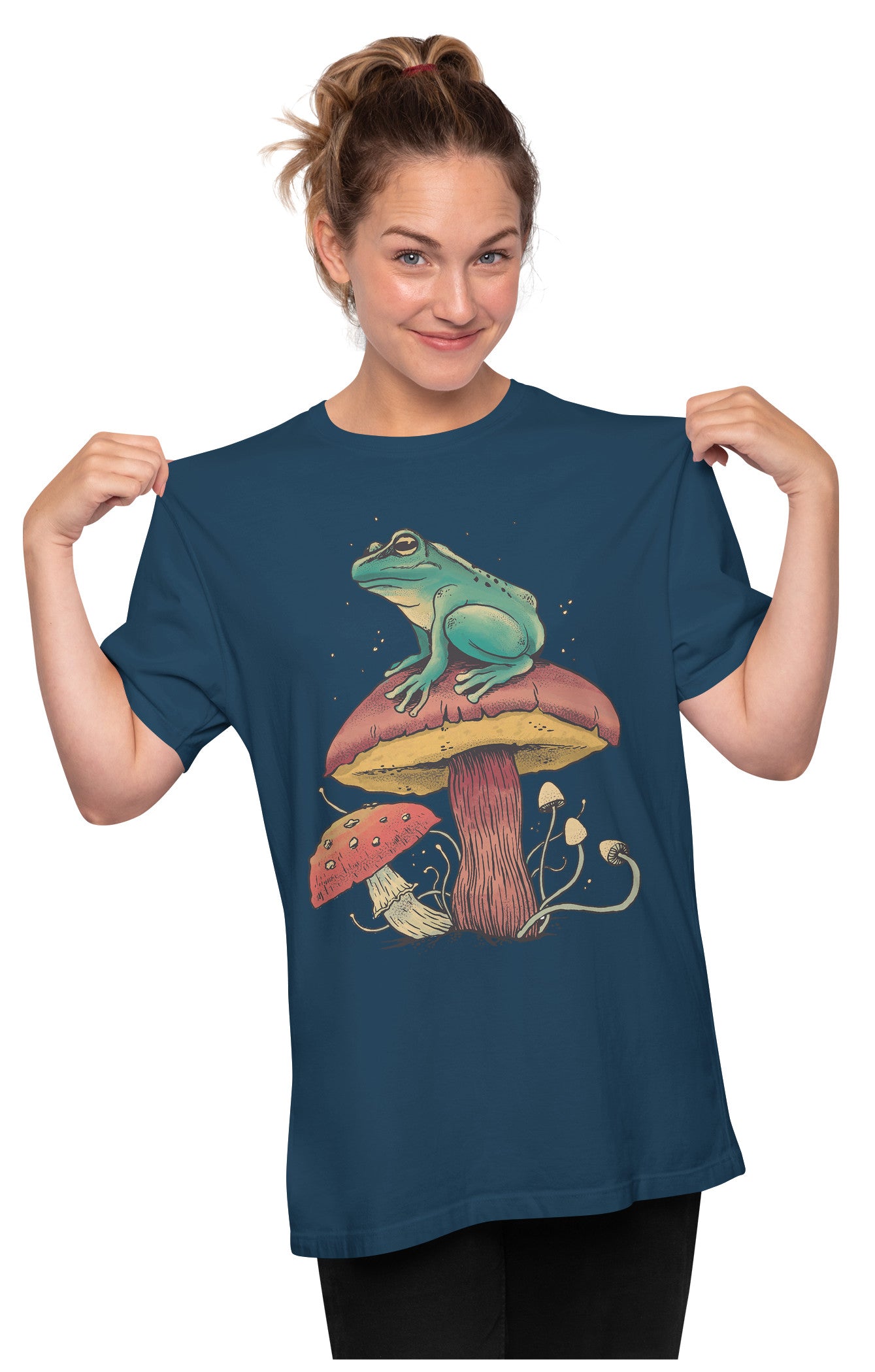 Frog Over Mushroom Oversized Unisex T-shirt