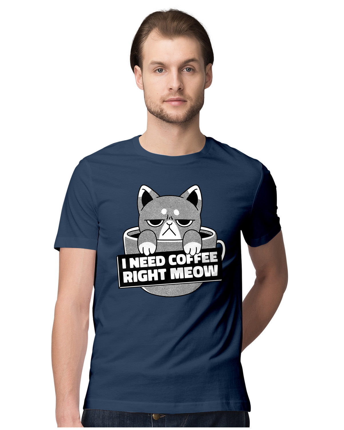 I Need Coffee Right Meow - Funny Cat