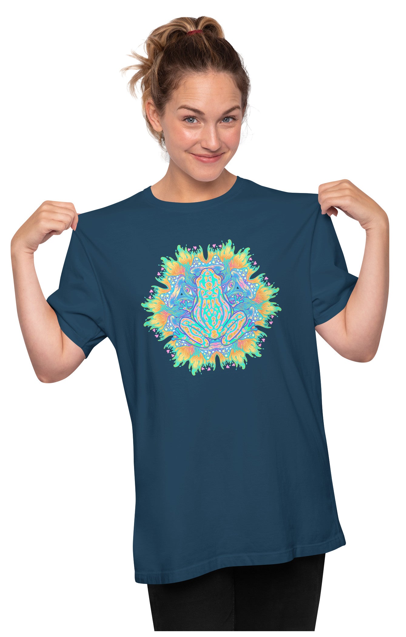 Psychedelic Frog Art Oversized Unisex T-shirt