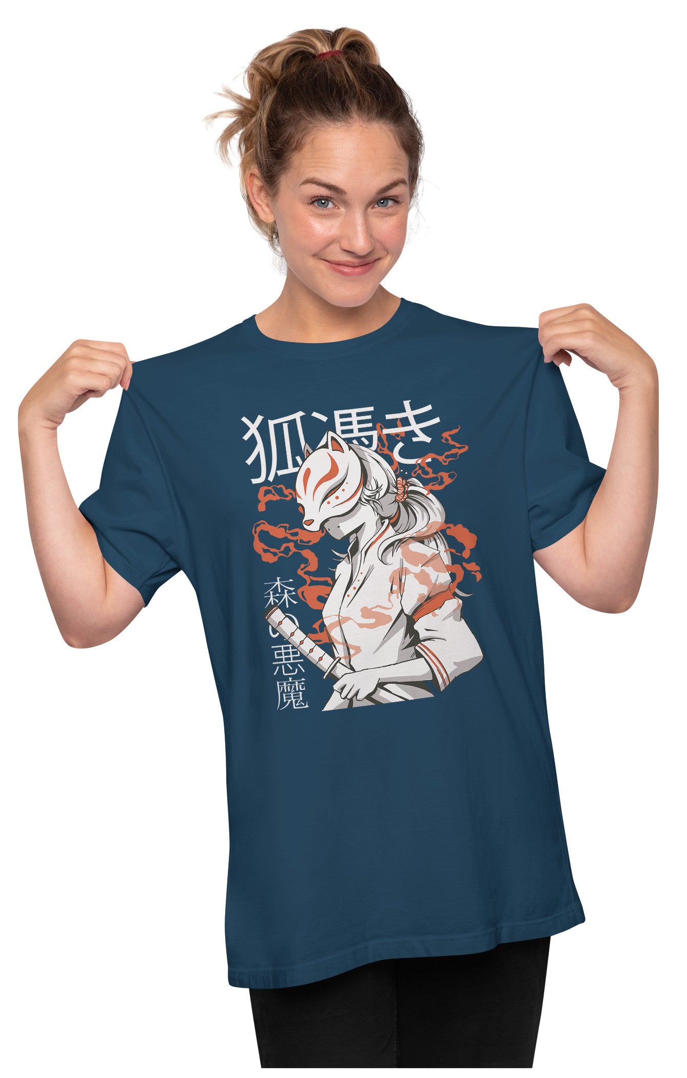 Kitsune Samurai Oversized Unisex T-shirt
