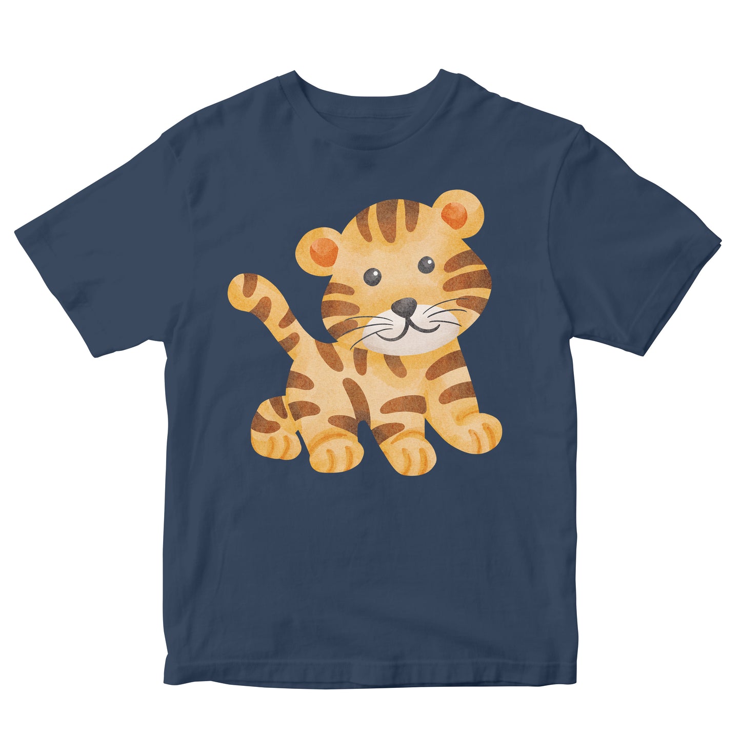 Cute Tiger In Watercolor Kids