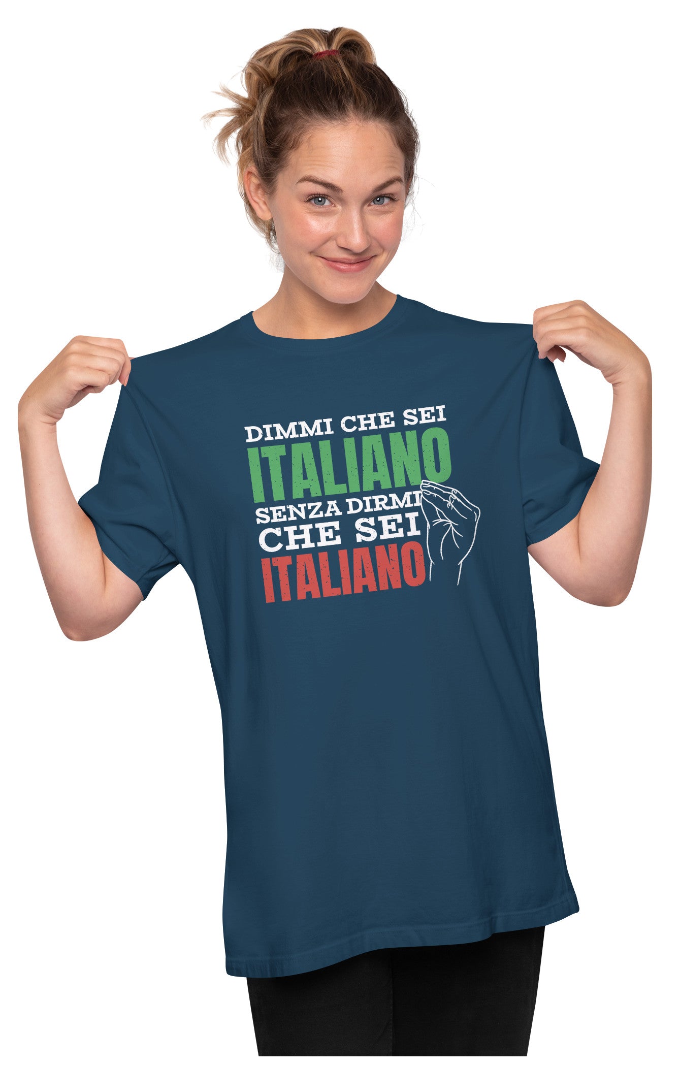Italian Hand Gesture Funny Quote Oversized Unisex T-shirt