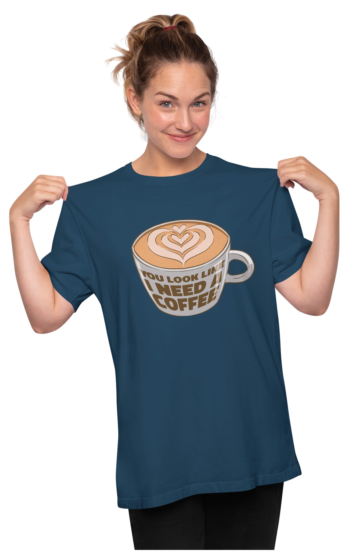 You Look Like I Need A Coffee - Funny Quote Oversized Unisex T-shirt