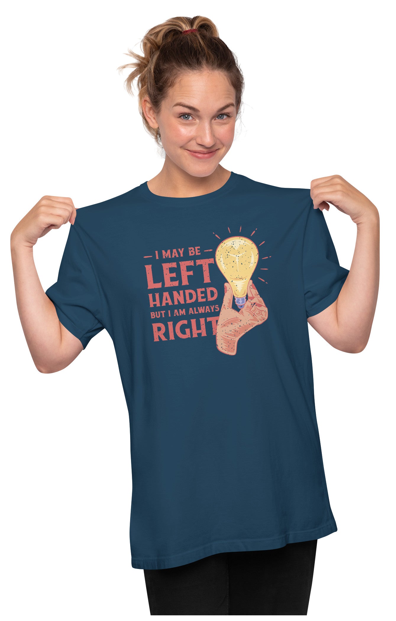 Left Handed Funny Quote Oversized Unisex T-shirt