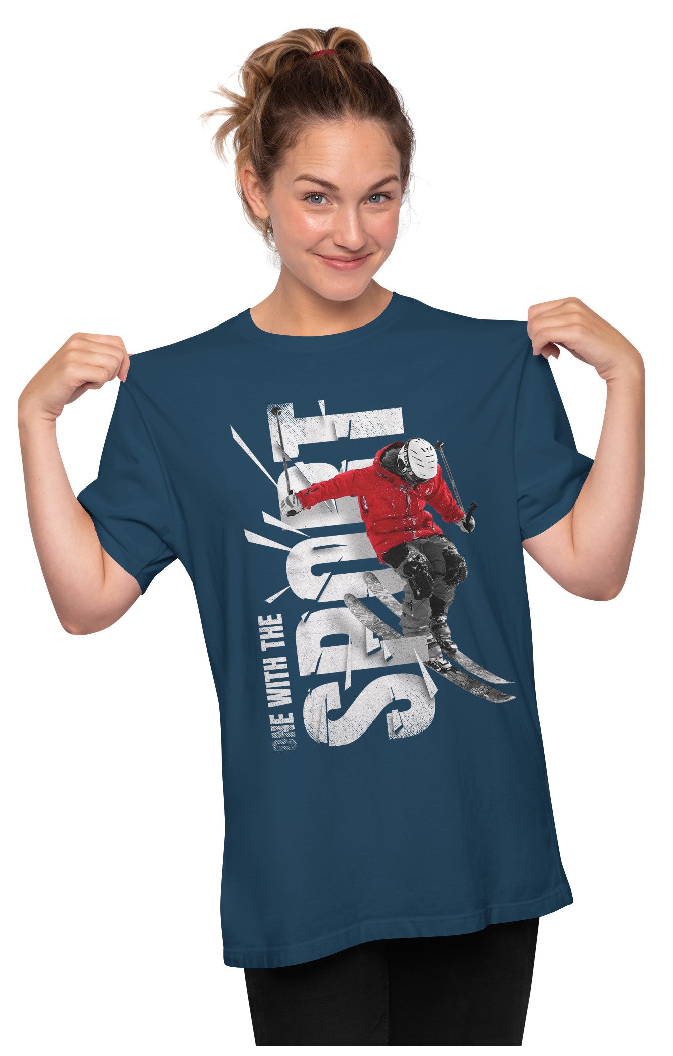 One WIth The Sport - Skiing Oversized Unisex T-shirt