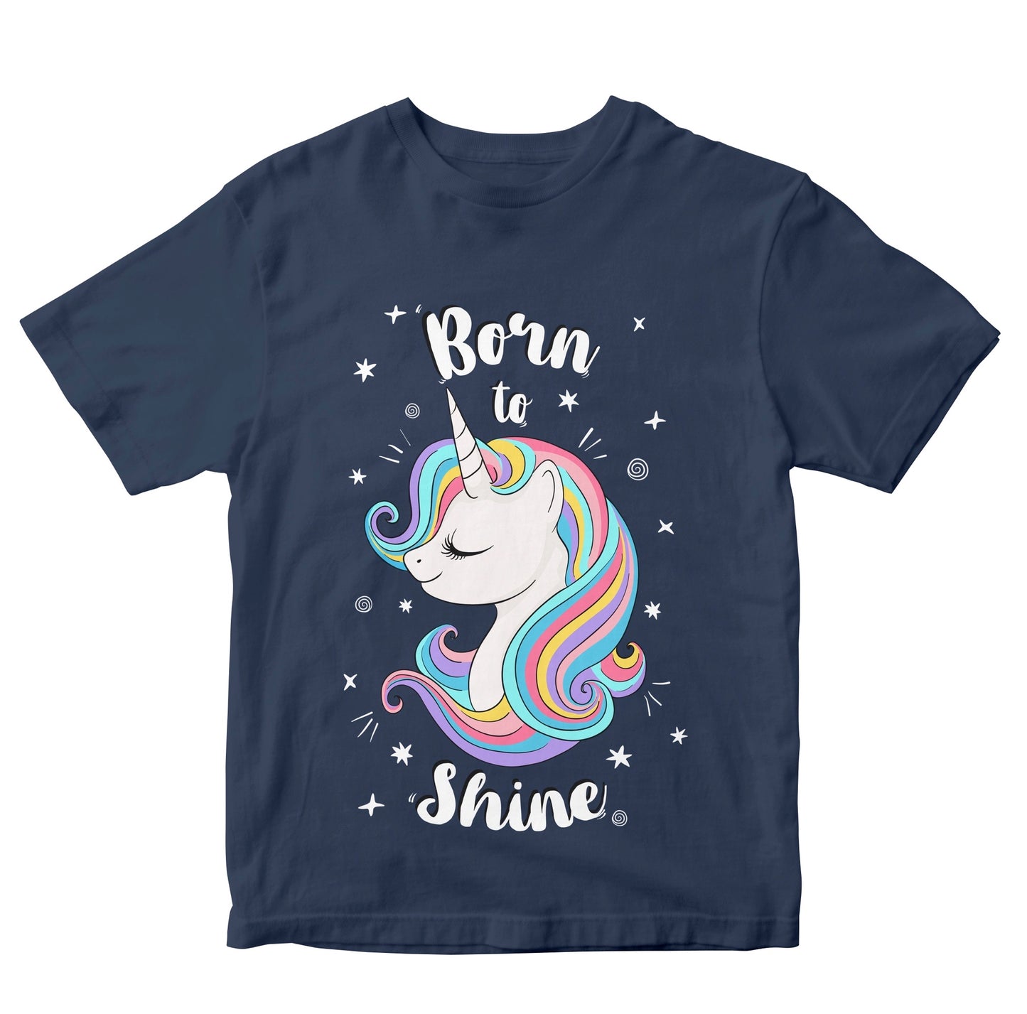 Born To Shine Unicorn Girls Kids Toddler