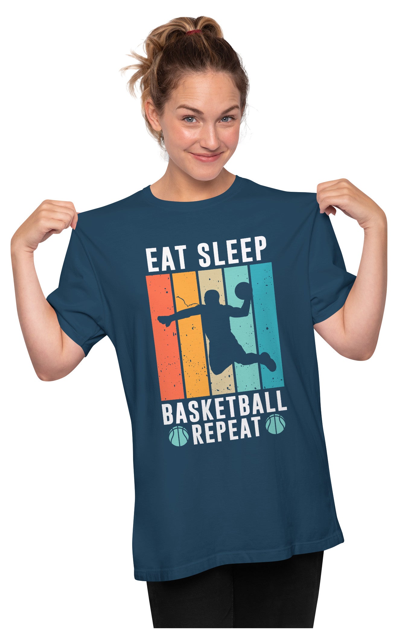 Eat Sleep Basketball Repeat Oversized Unisex T-shirt