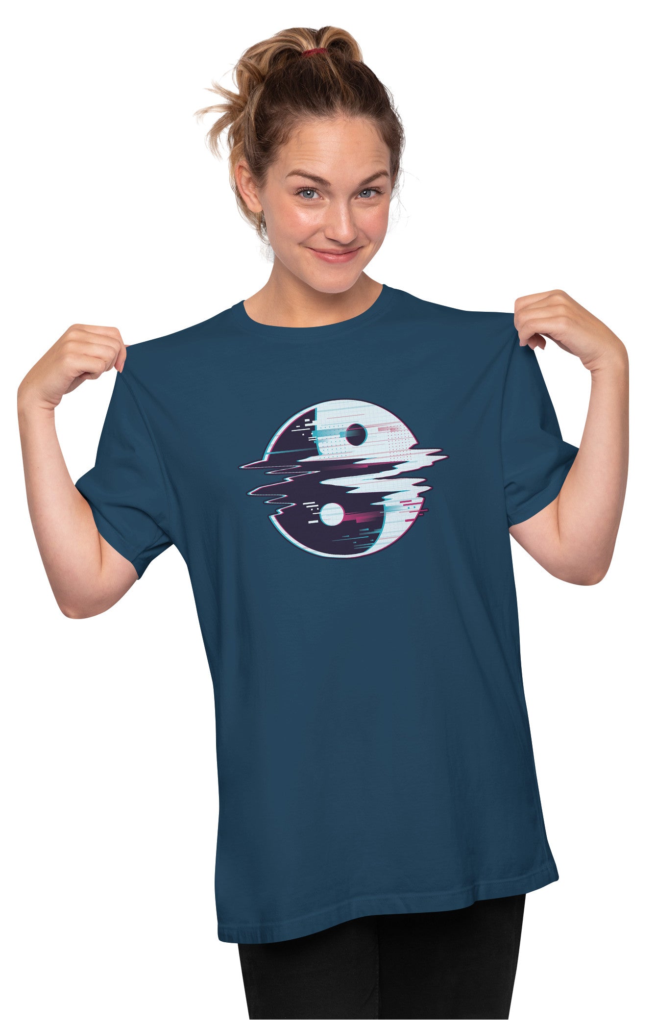 Yin Yang Glitch Oversized Unisex T-shirt