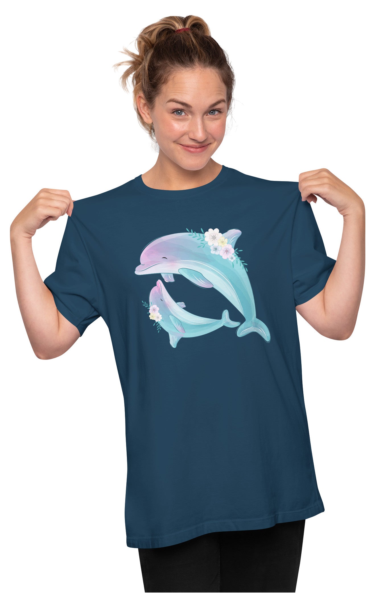 Mom & Kid Dolphin Oversized Unisex T-shirt