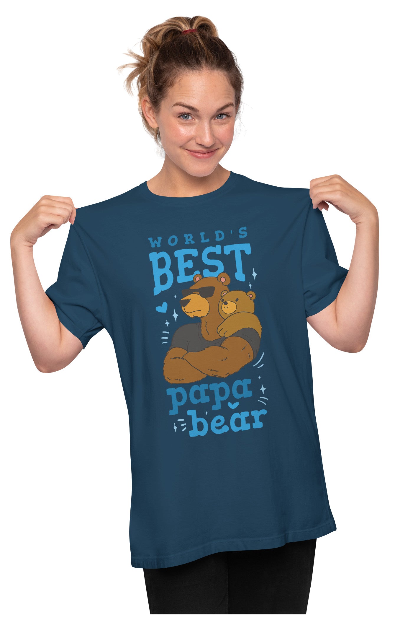World's Best Papa Bear Oversized Unisex T-shirt