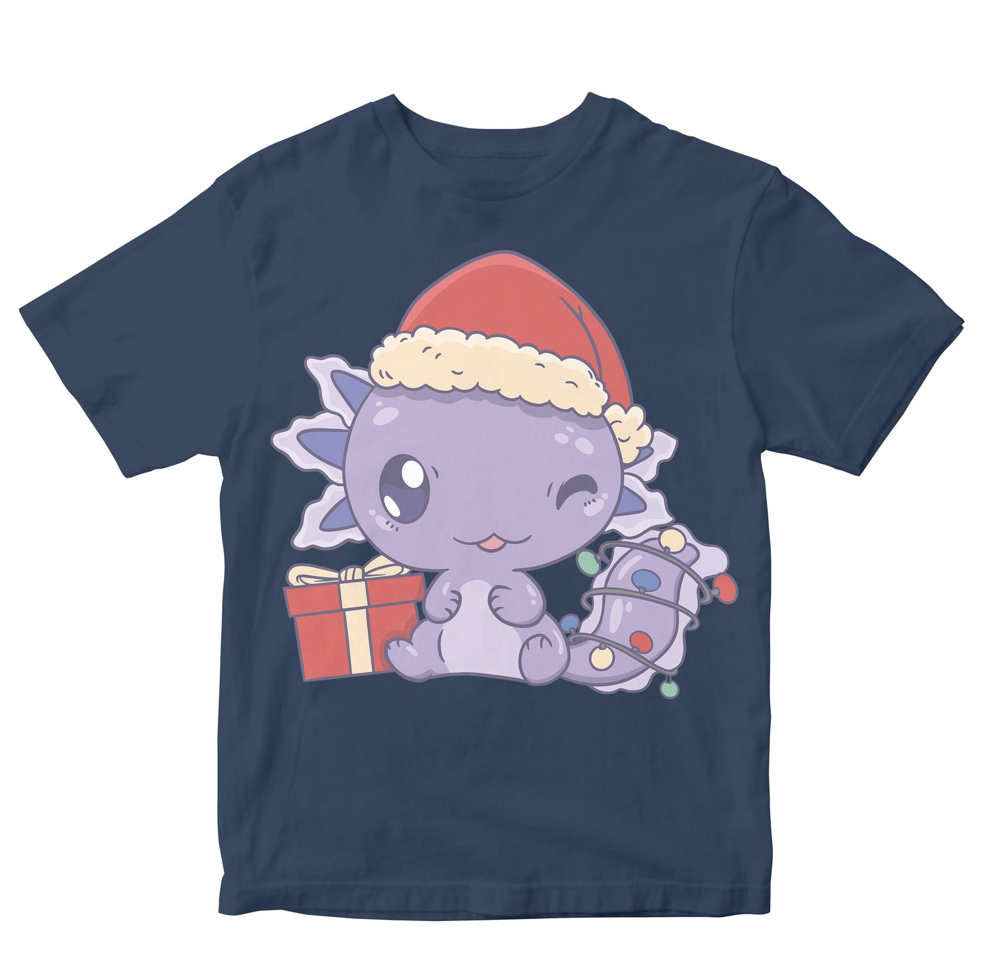 Cute Christmas Axolotl With Gifts Toddler