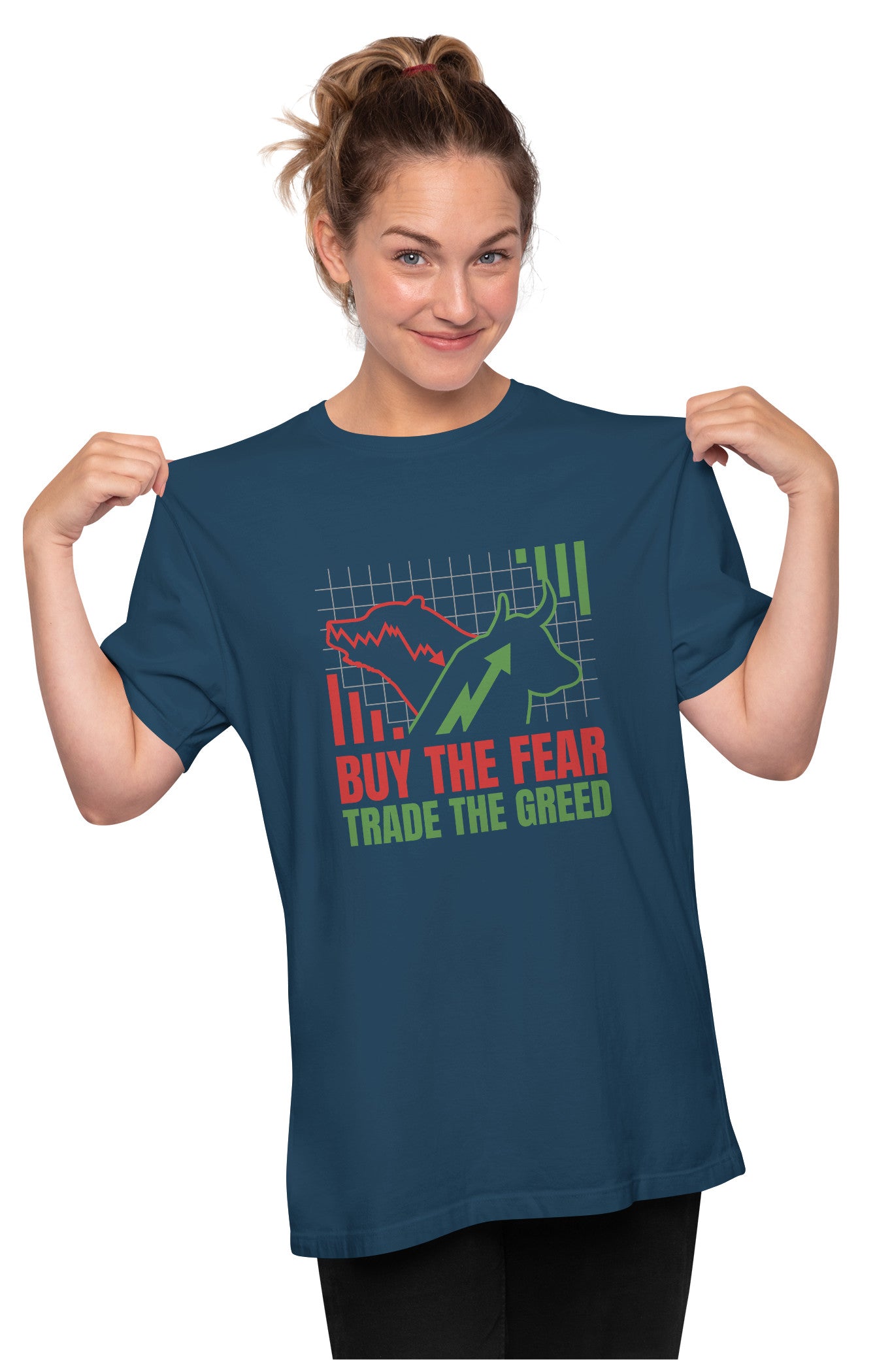 Buy The Fear Trade The Greed - Stock Market Oversized Unisex T-shirts