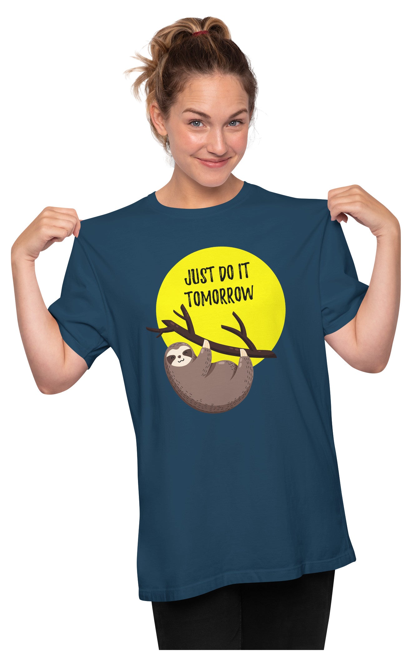 Just Do It Tomorrow - Funny Sloth Oversized Unisex T-shirt
