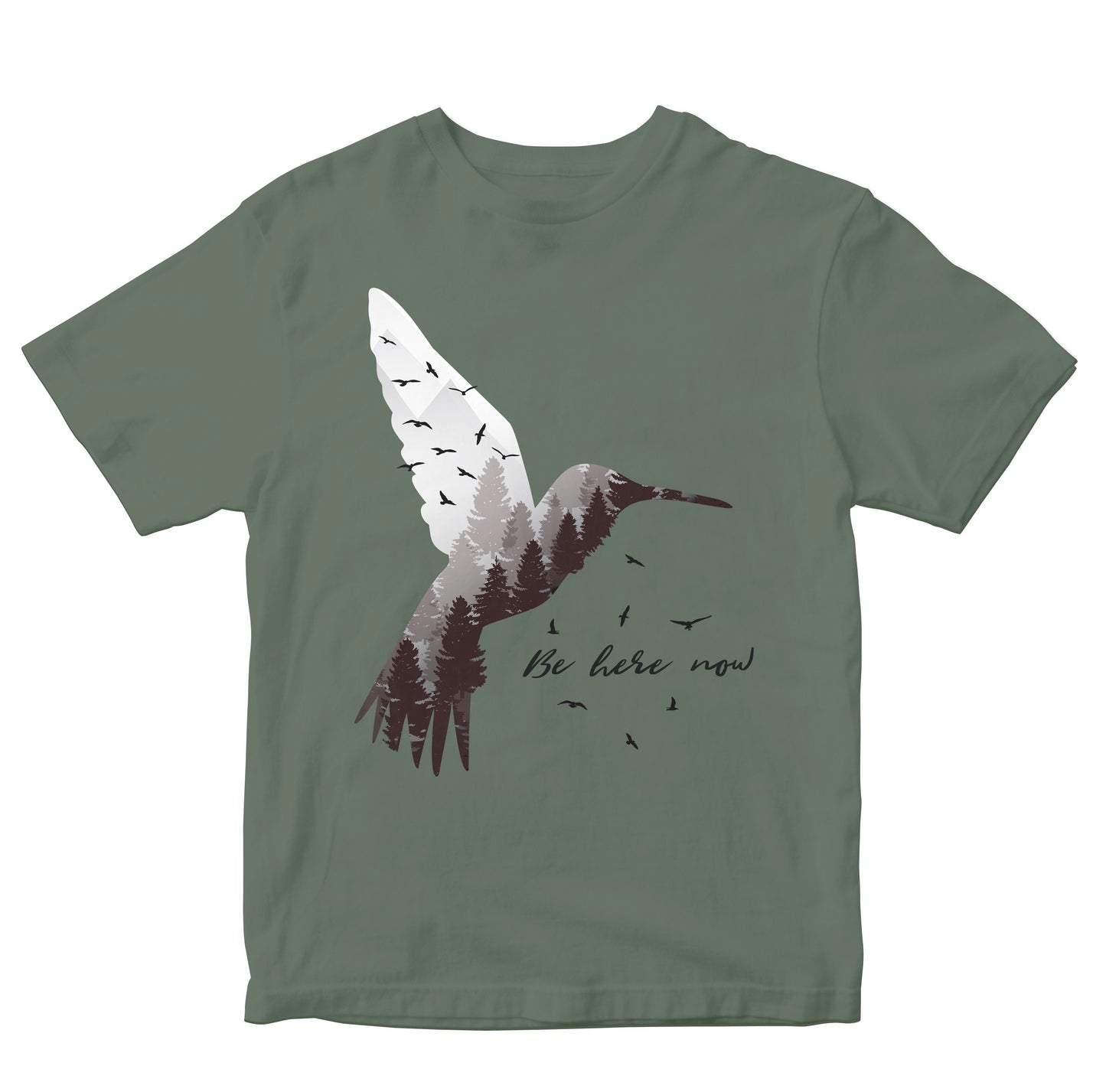 Be Here Now - Hummingbird Quote - Double Exposure Kids