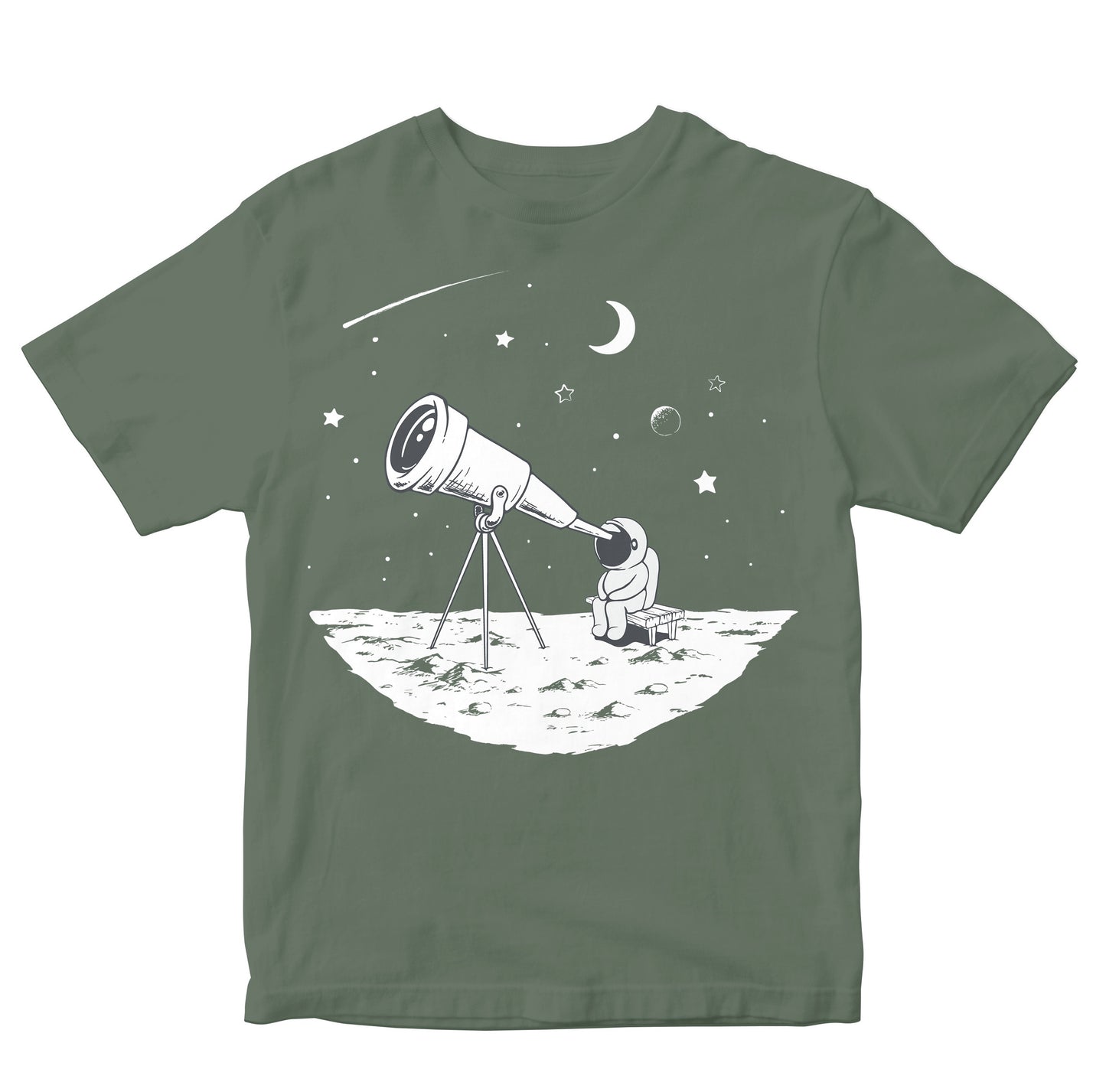 Astronaut Observing Space With Telescope Toddler