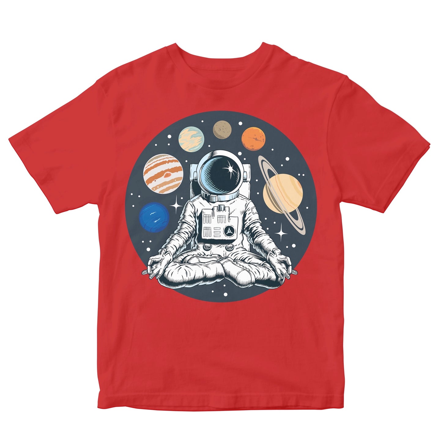 Astronaut Meditating - Planets Kids