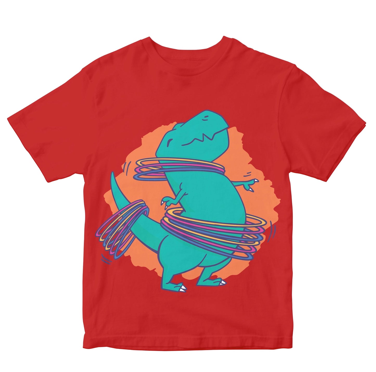 T-Rex Hula Hooping Kids