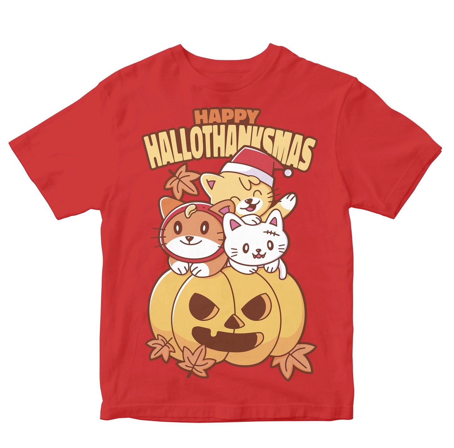 Happy Hallothanksmas Funny Cats Kids