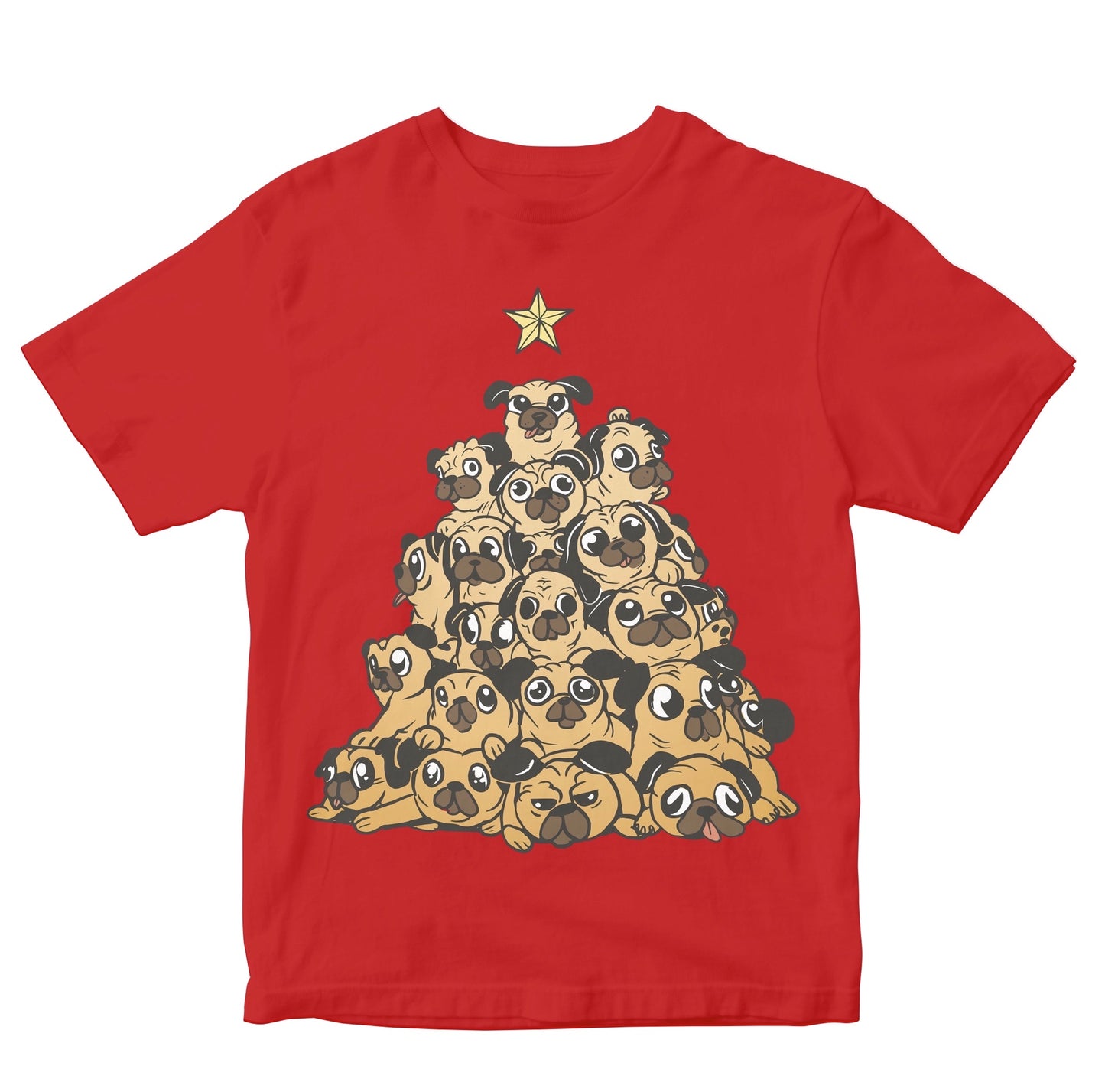 A Christmas Tree Of Pugs Kids