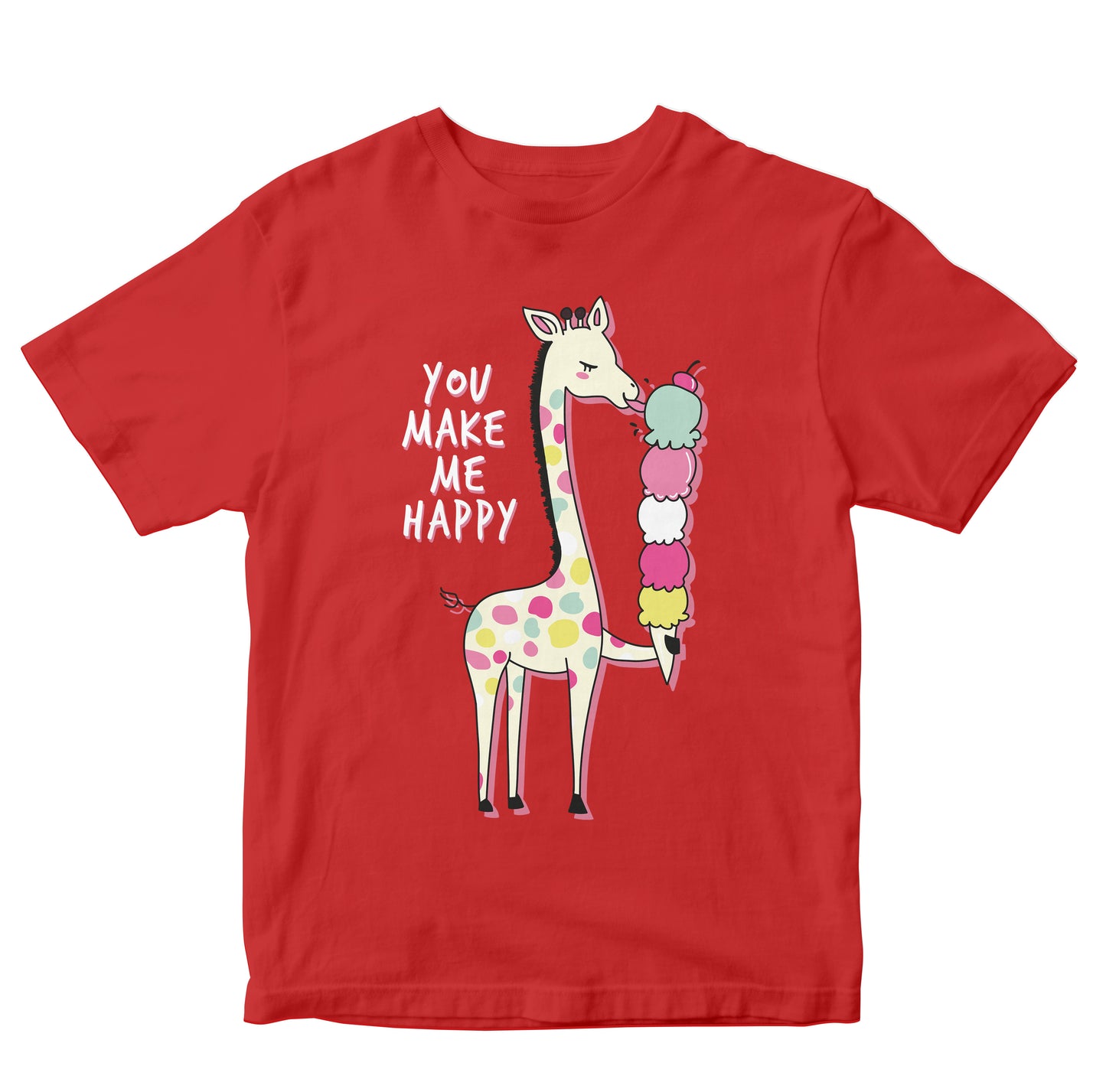 Hand Drawn Cute Giraffe With Ice Cream Toddler