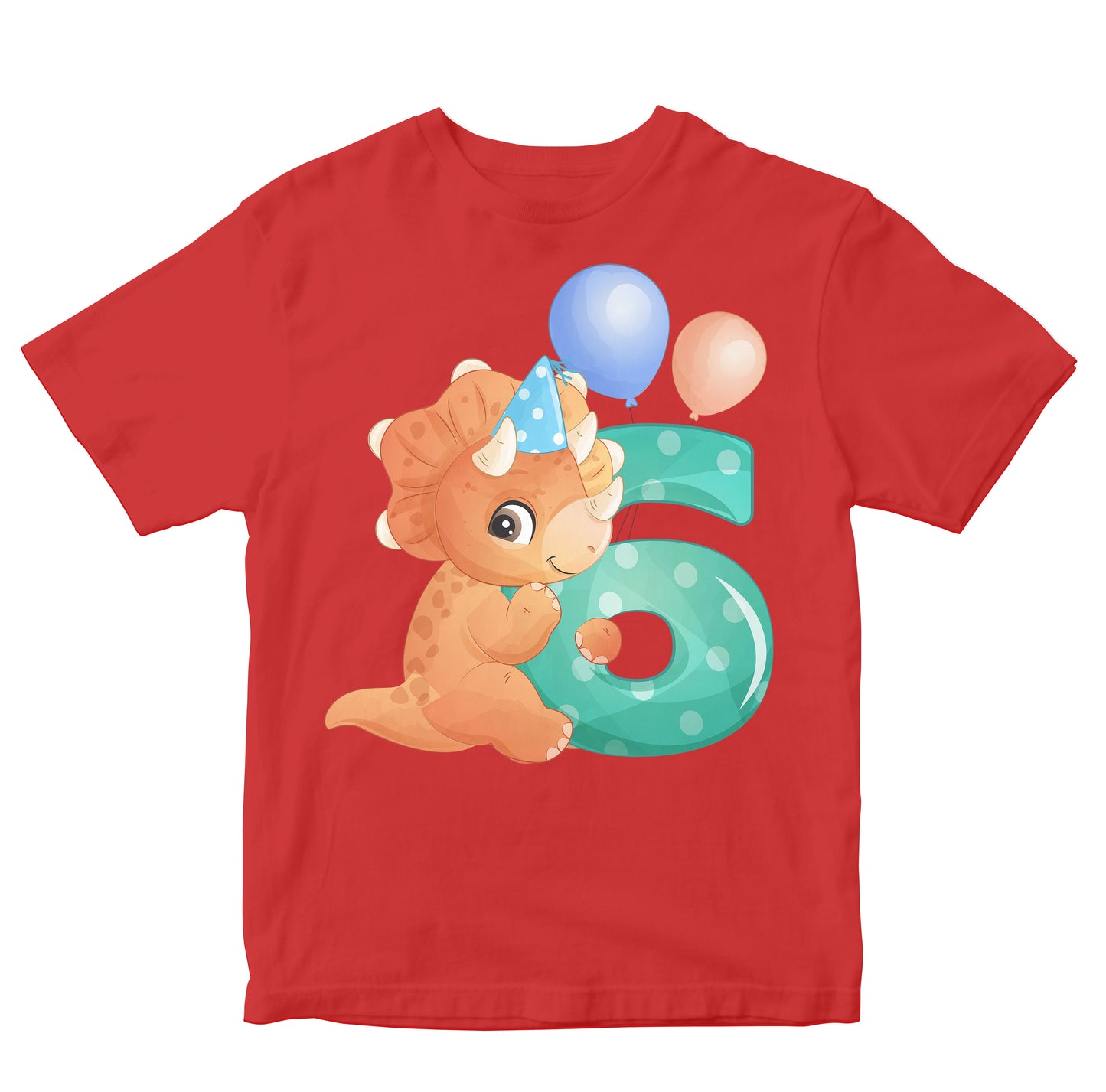 Six Year Old Triceratops - Birthday Dinosaur Toddler