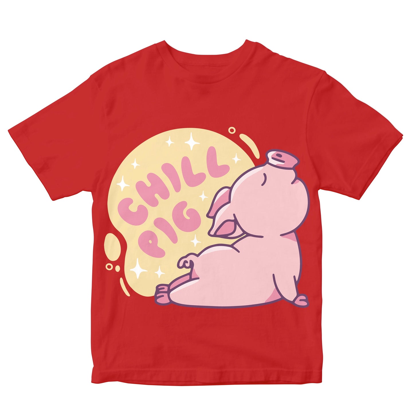 Chill Pig Doing Yoga Pose Kids