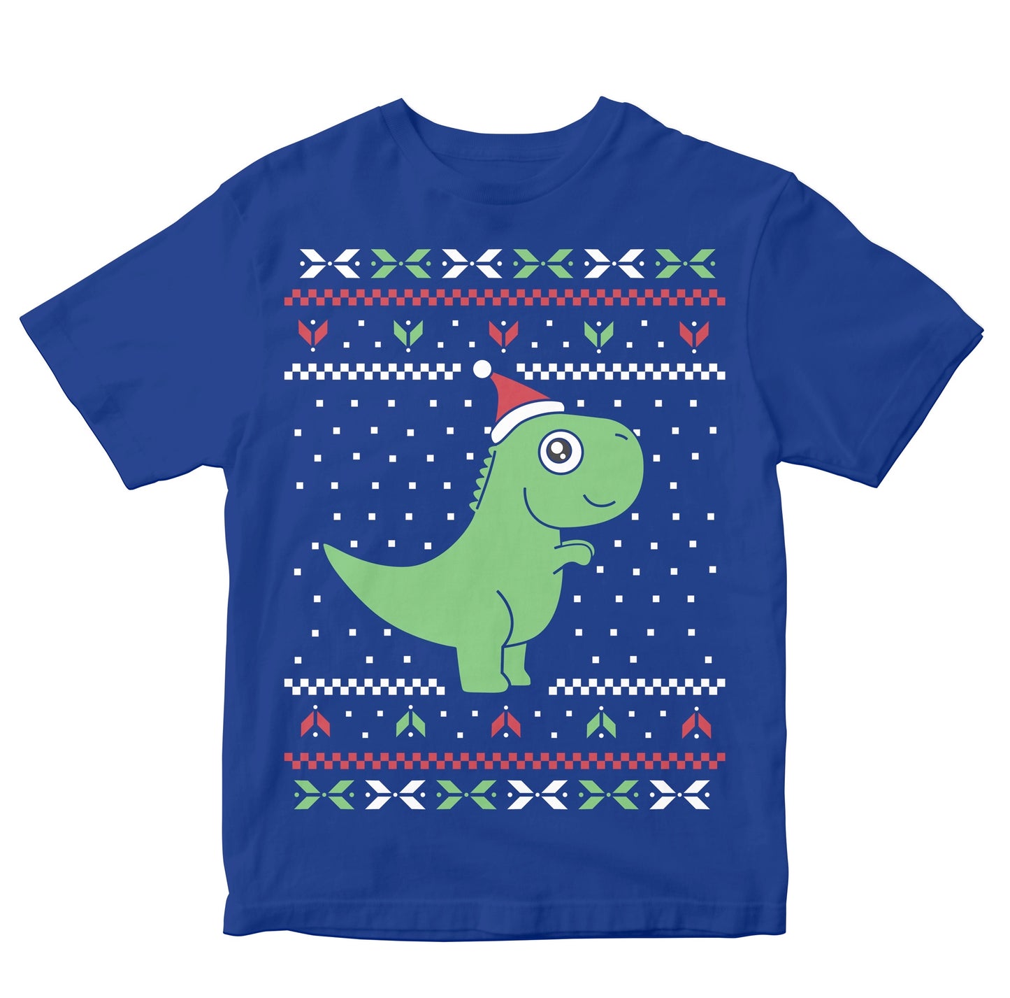 T-Rex Christmas Sweater Design Kids