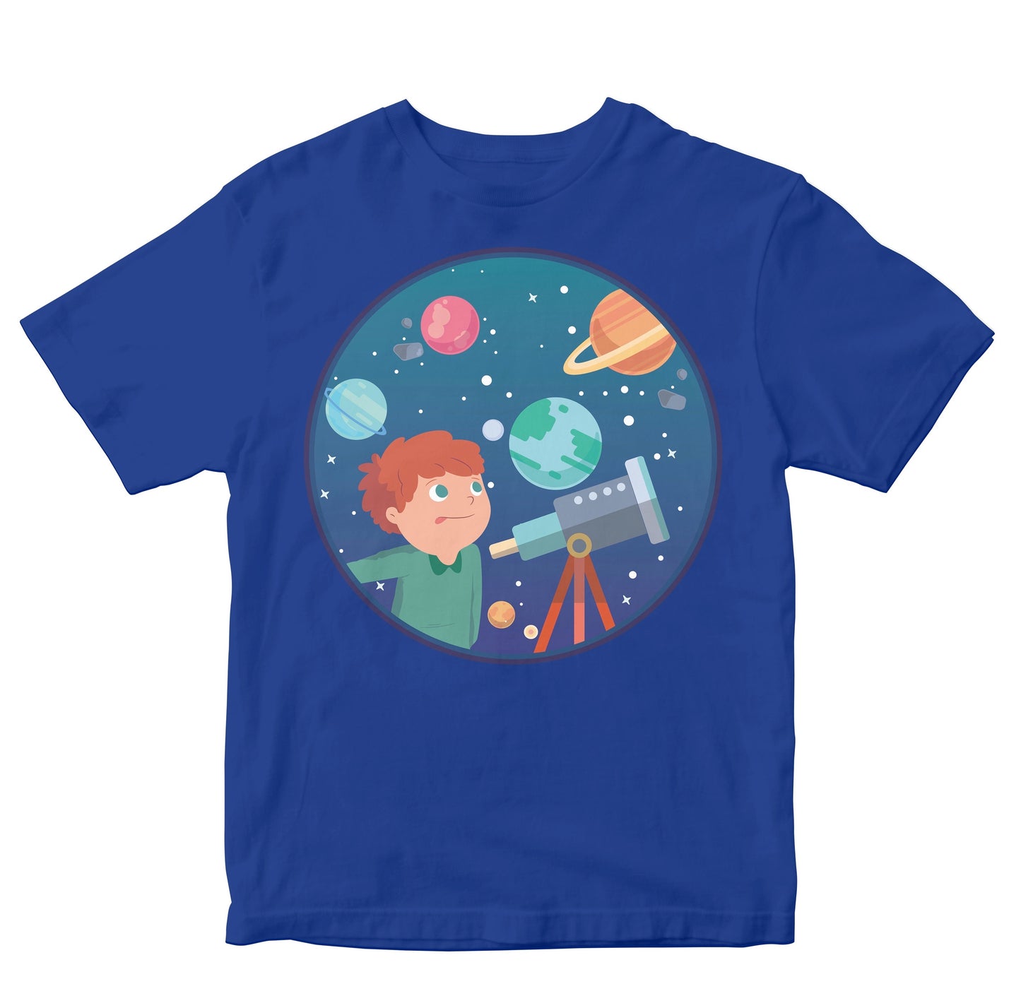 Astronomer Kid With Telescope Kids