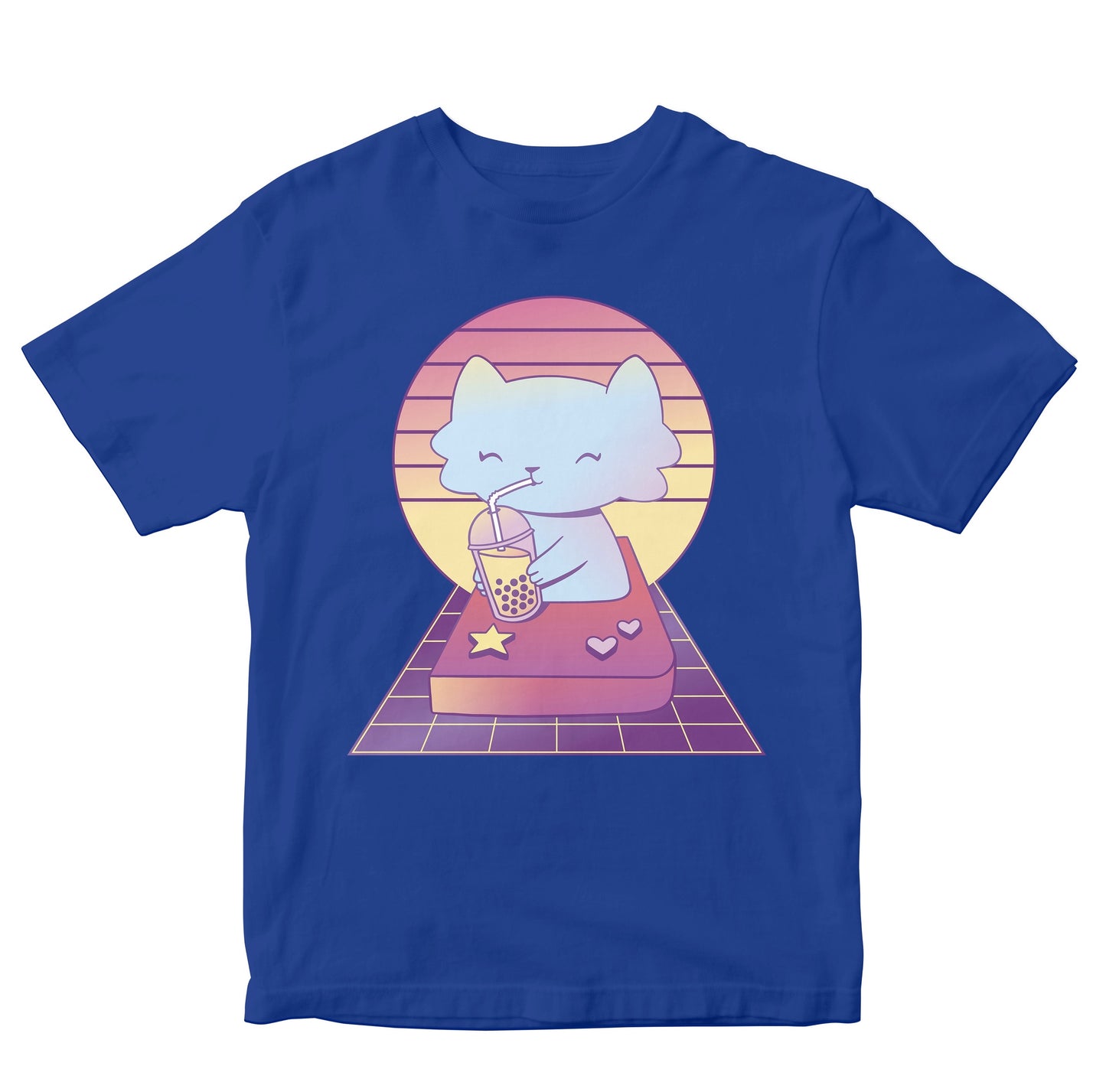 Kawaii Cat Drinking Bubble Tea - Boba Tea Toddler