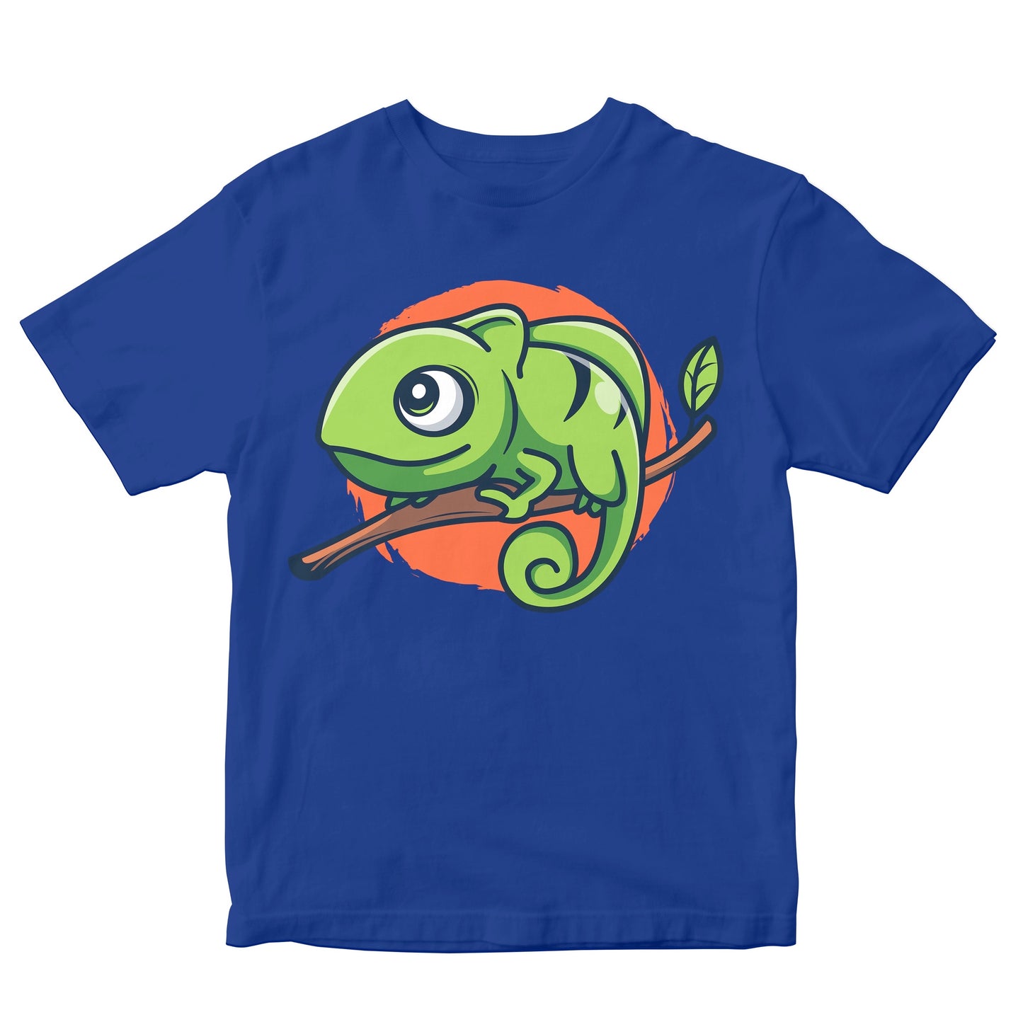 Cute Chameleon Illustration Kids T-Shirts