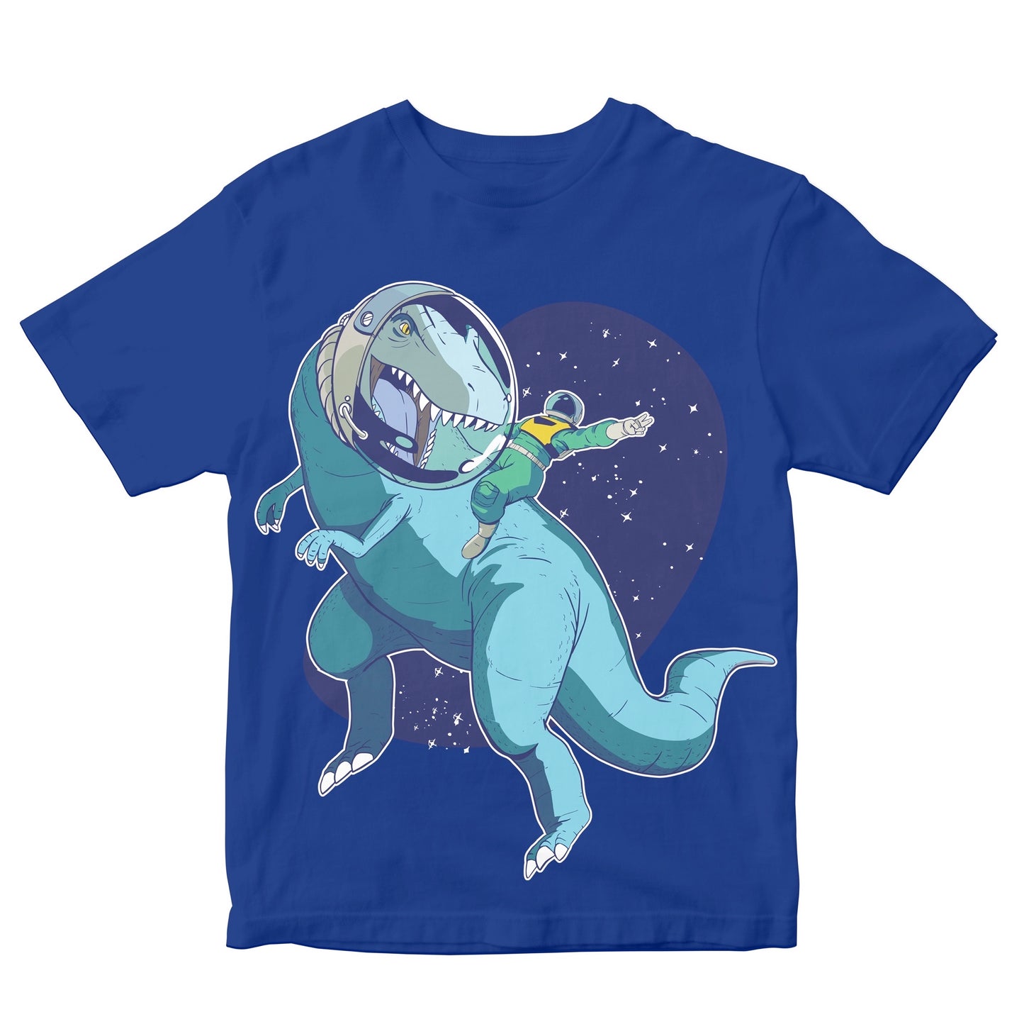 Astronaut Riding Dinosaur In Space Kids