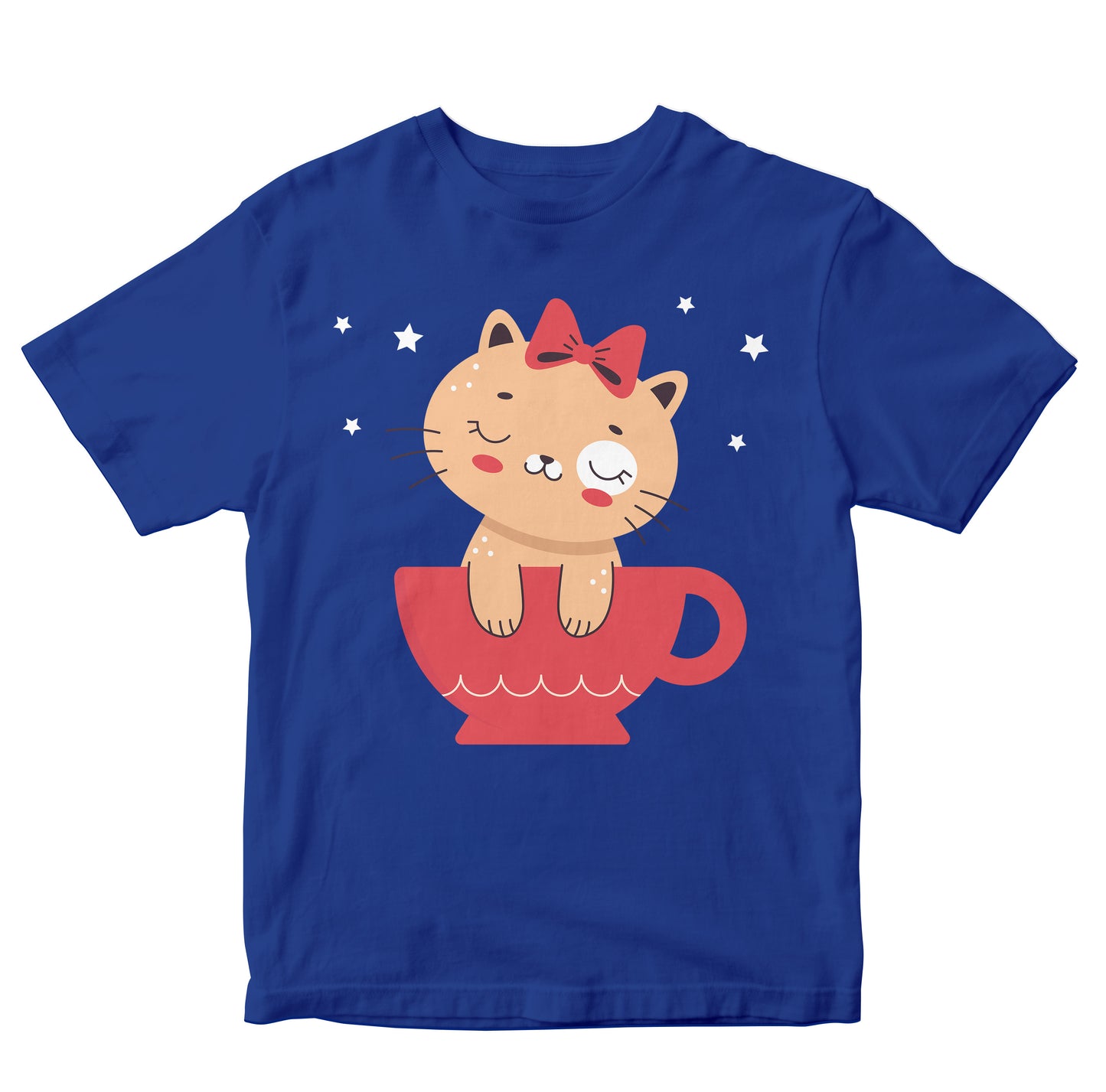 Cute Cat In Mug With Stars Toddler