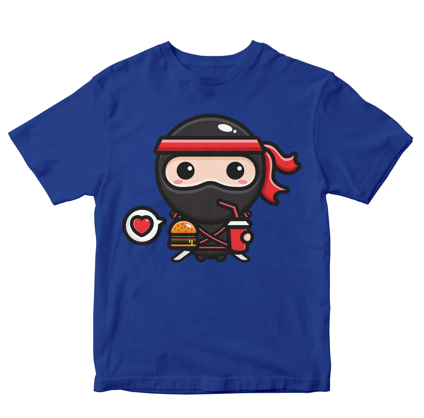 Cute Ninja With Burger & Drink Toddler