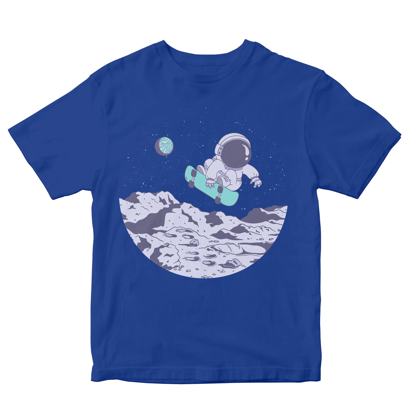 Cool Skateboarding Astronaut In Space Kids