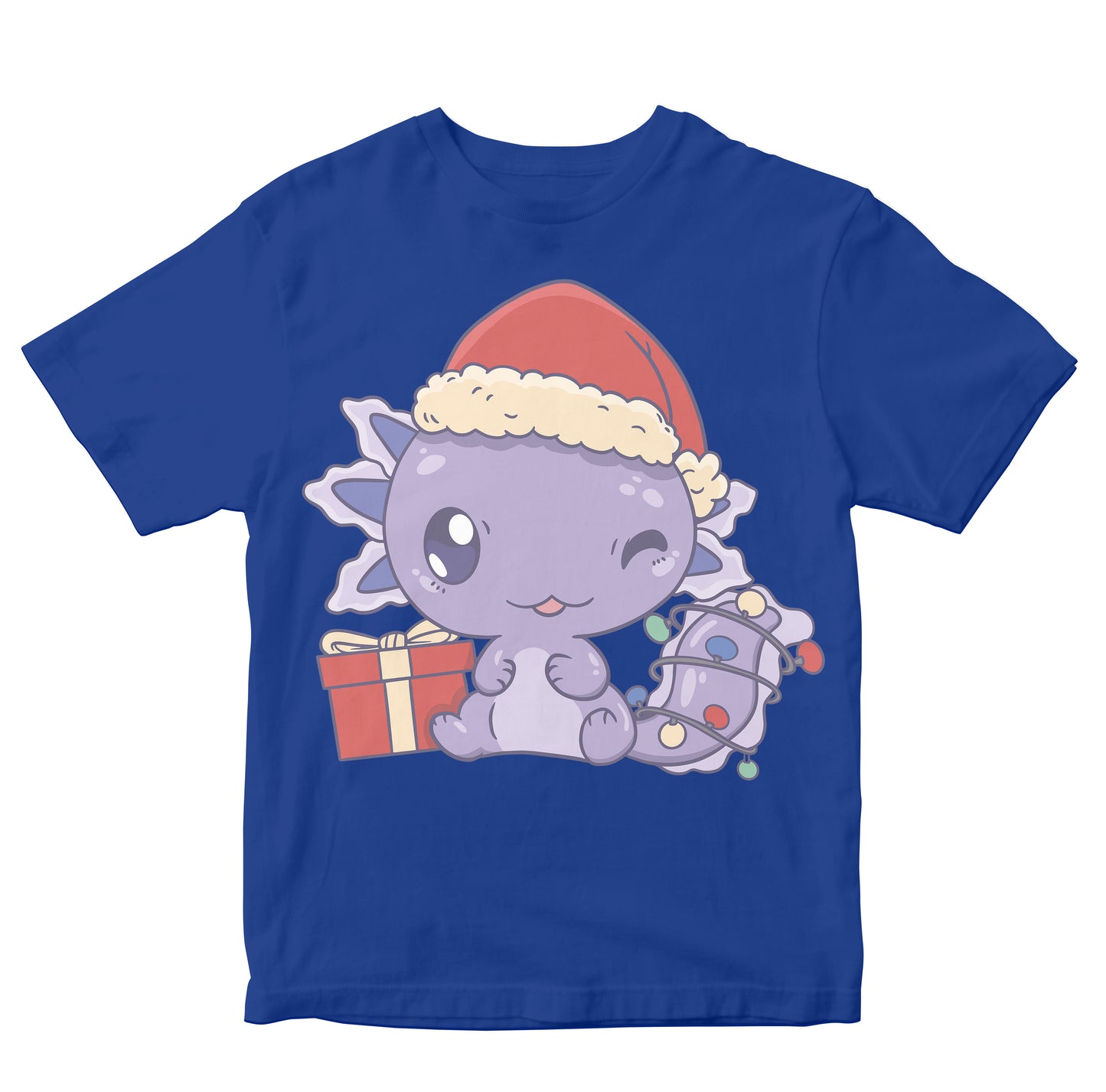 Cute Christmas Axolotl With Gifts Toddler