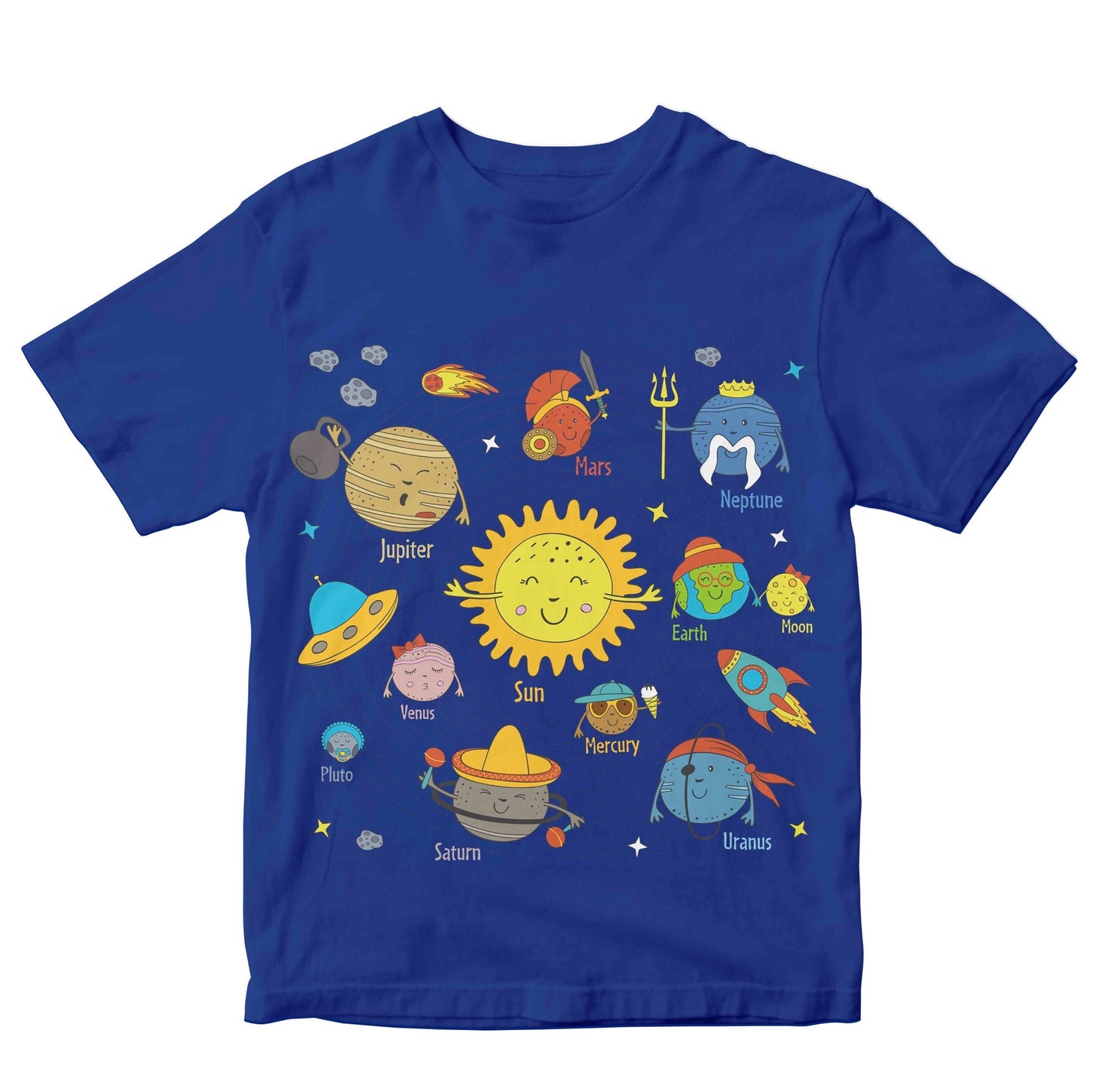 Solar System with Cartoon Planets Toddler
