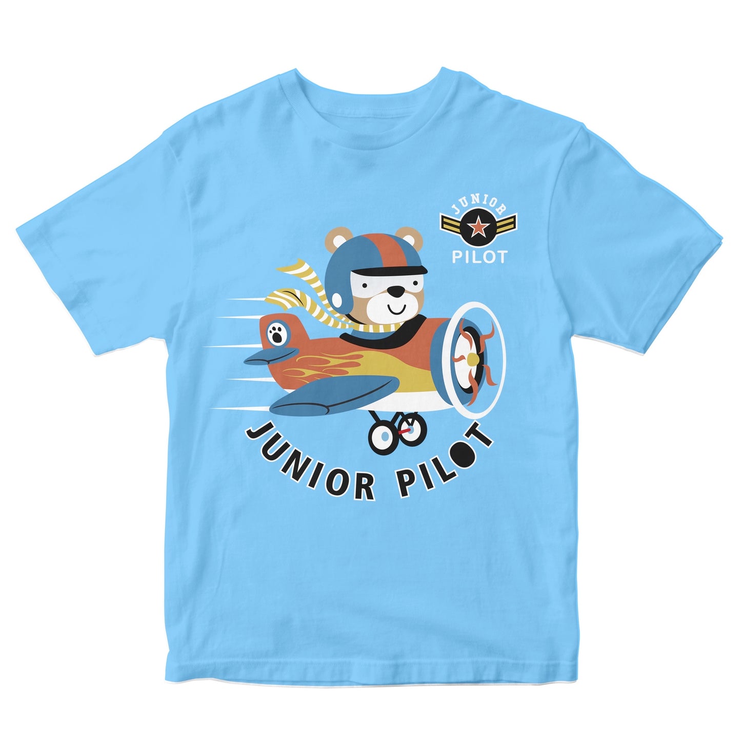 Junior Bear Pilot Flying Plane Kids