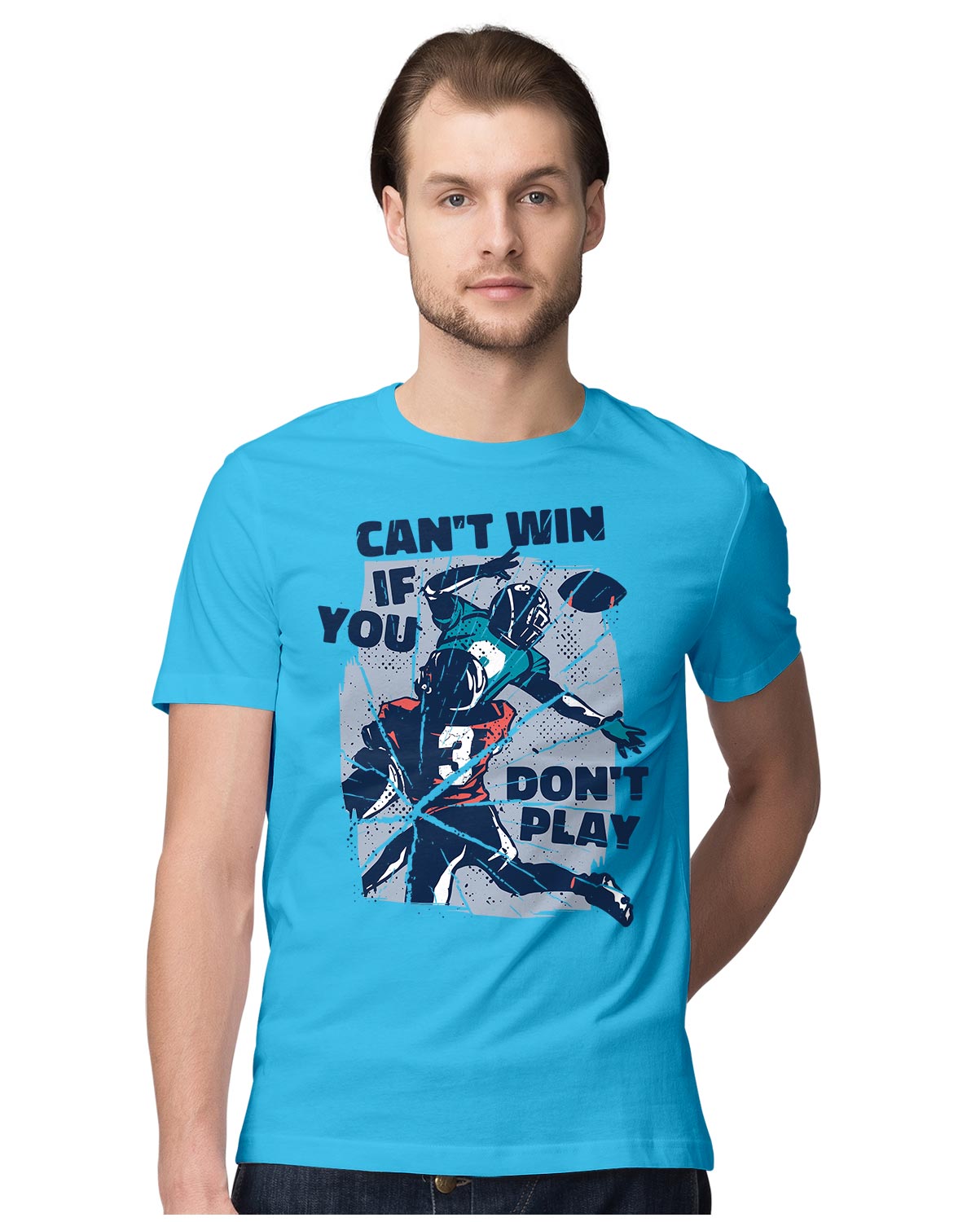 Can't Win If You Don't Play - American Football Quote
