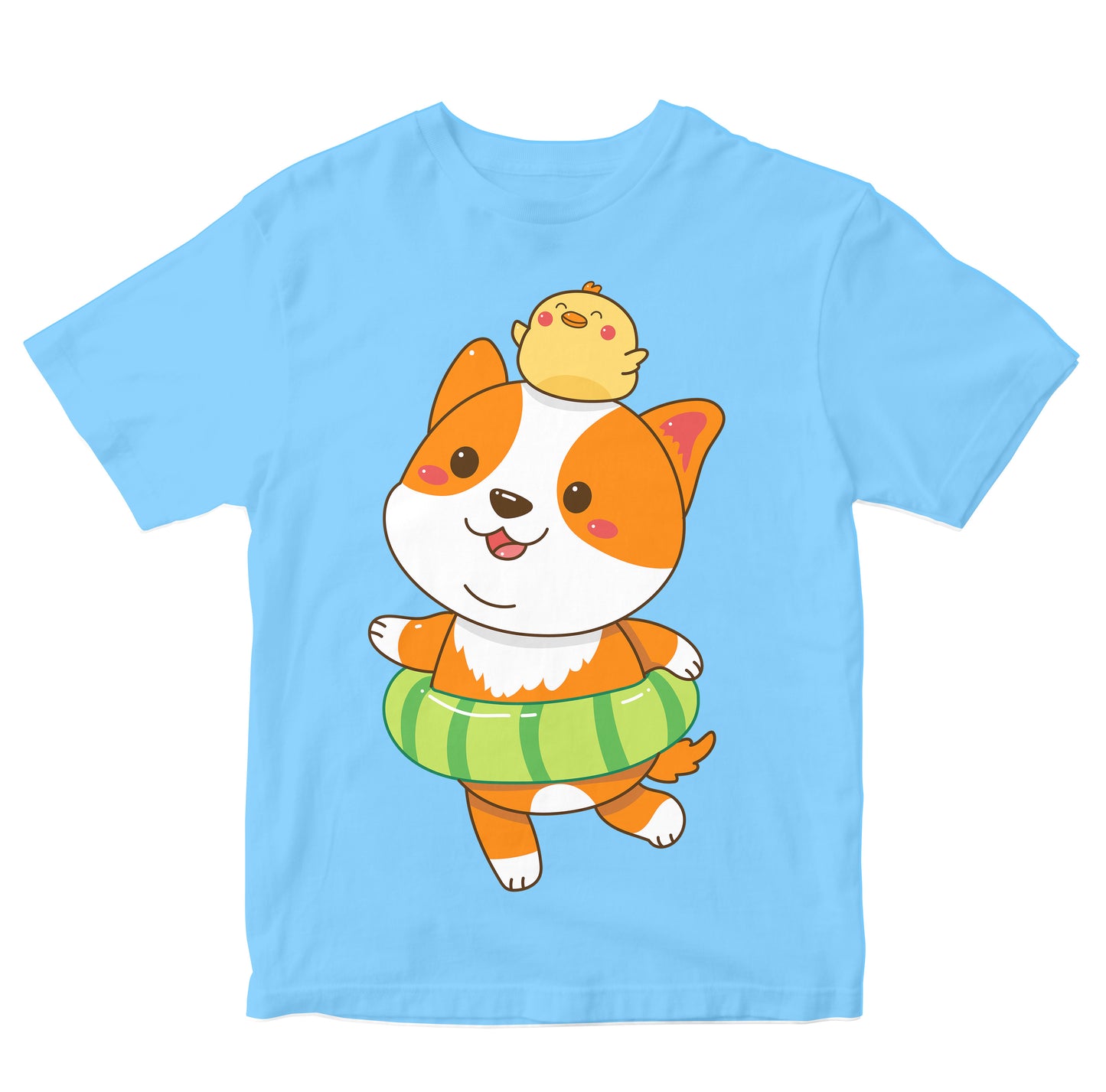 Cute Summer Corgi With Duck Toddler