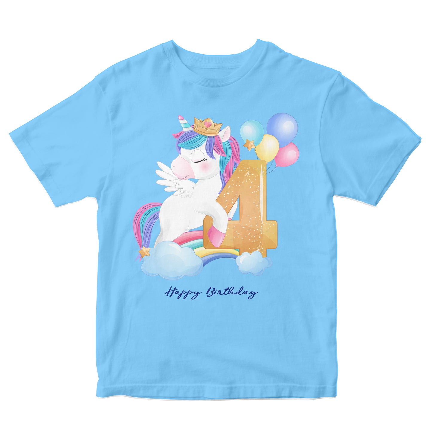 Four Year Old Birthday Unicorn Kids
