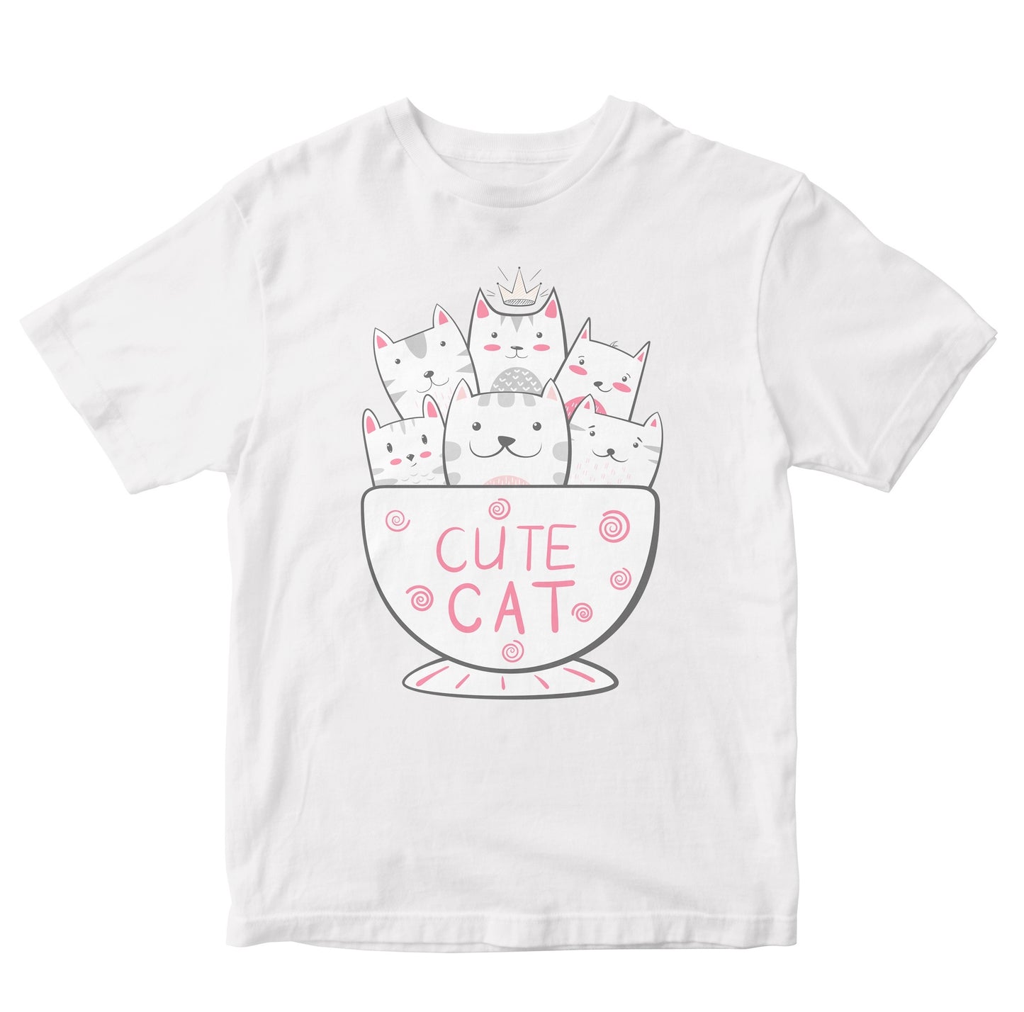 A Cup Of Cute Cats Kids T-Shirts