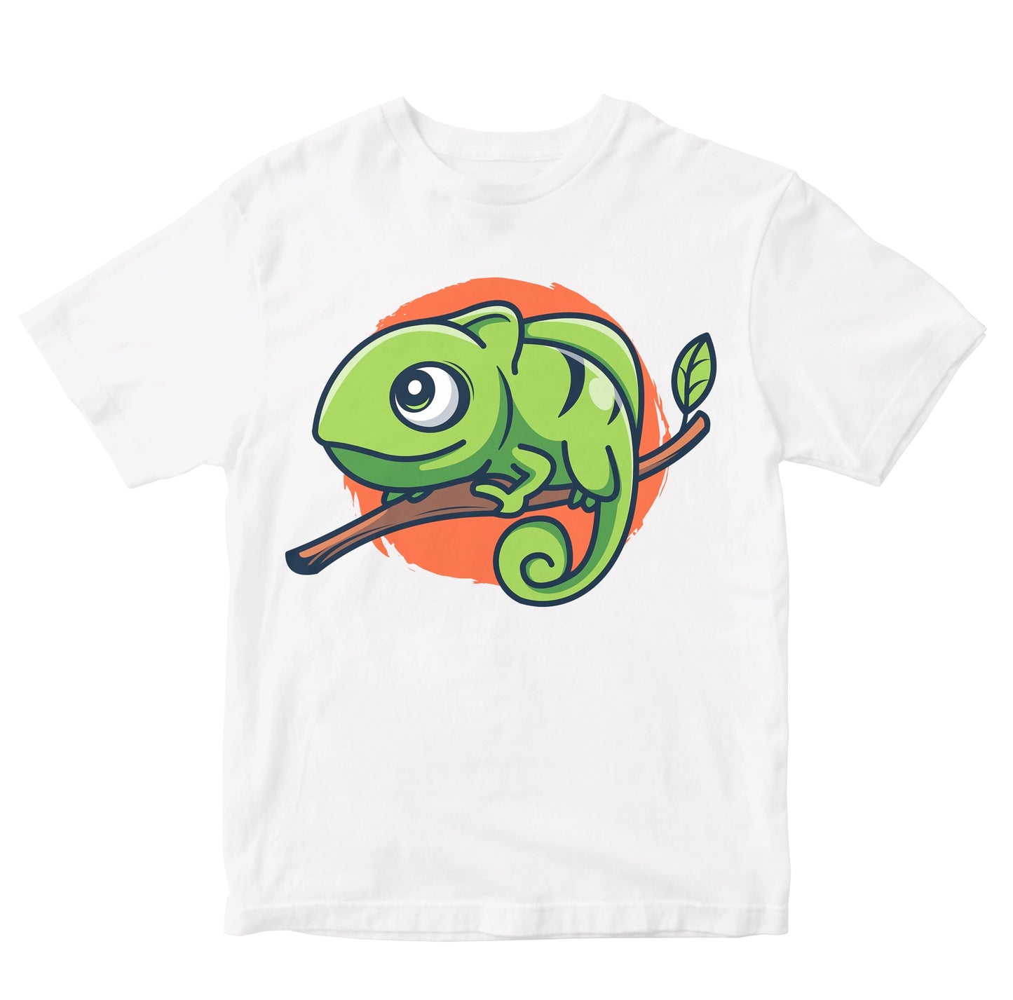 Cute Chameleon Illustration Kids T-Shirts