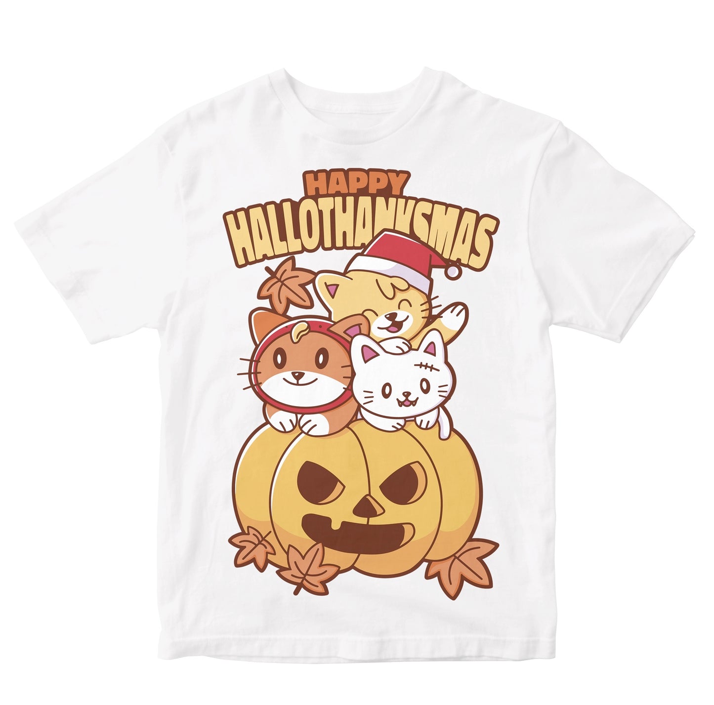 Happy Hallothanksmas Funny Cats Kids