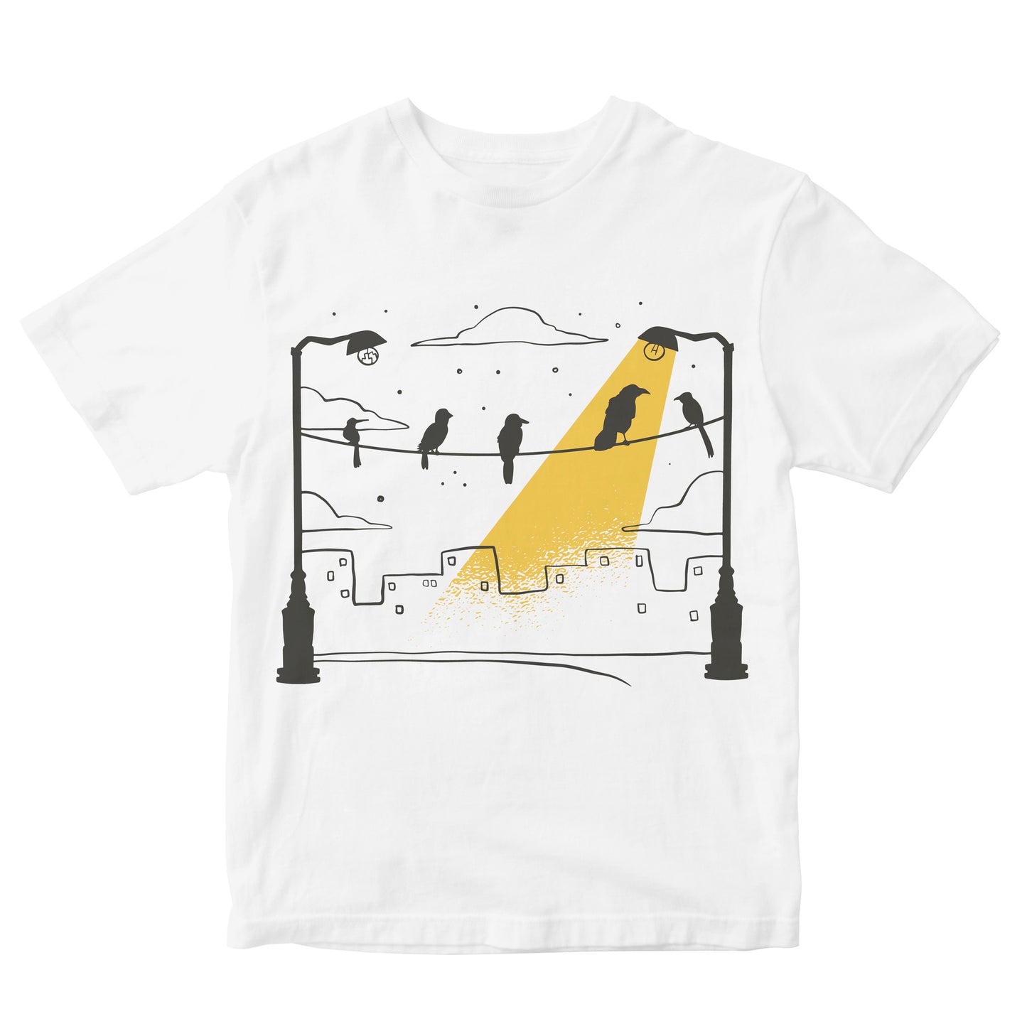 Birds On Wire - Amidst Street Lamp Posts Toddler