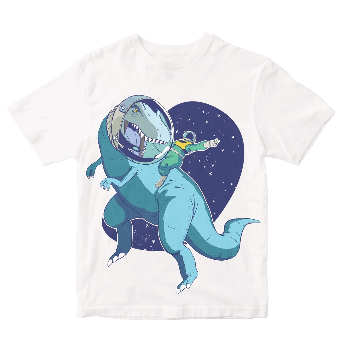 Astronaut Riding Dinosaur In Space Kids