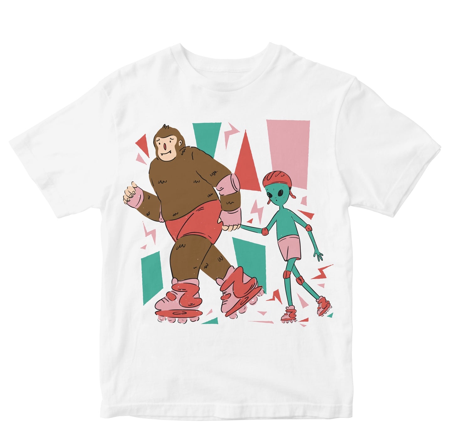 Bigfoot & Alien Roller Skating Kids